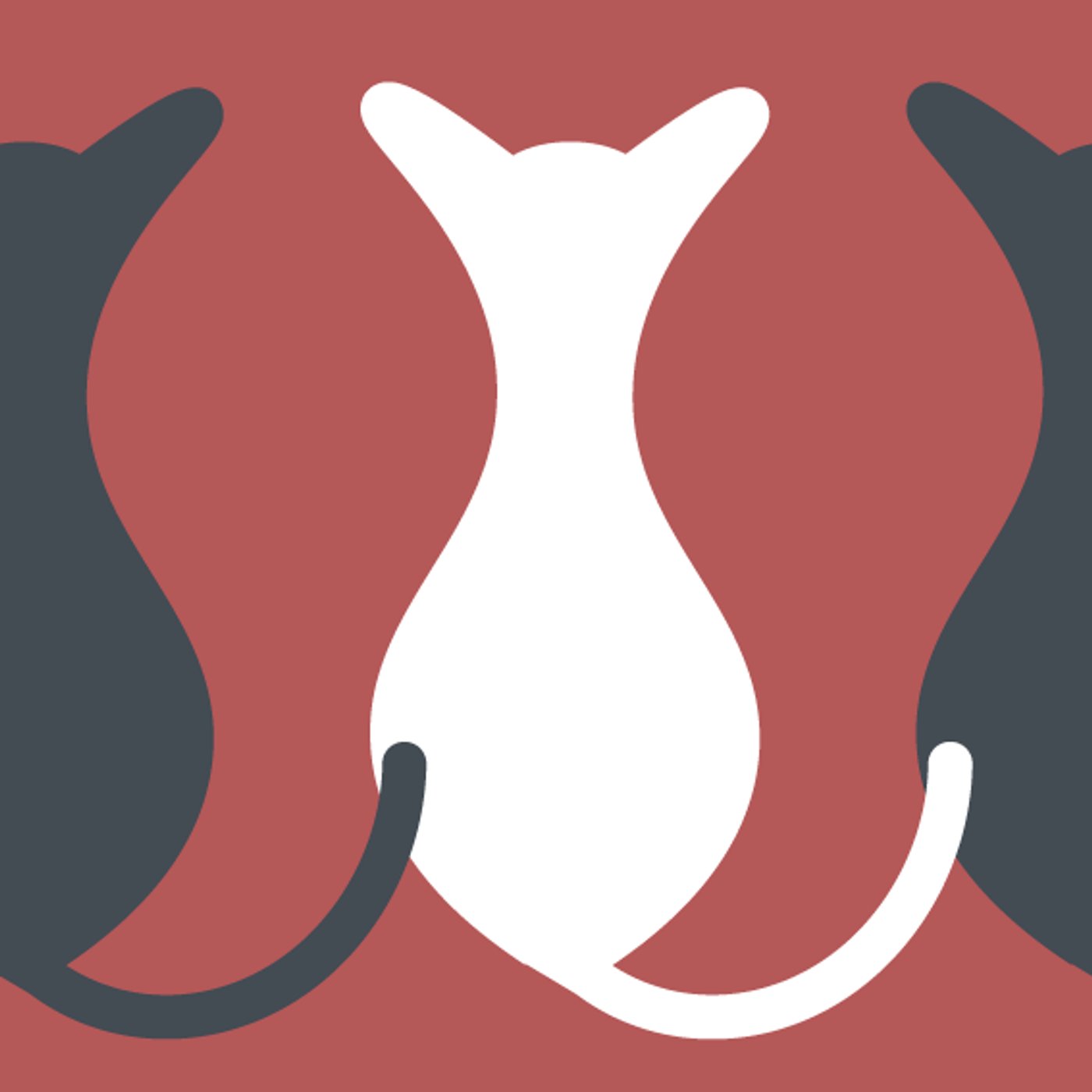 Chat assis par Cath Orain — motif de carreau de ciment