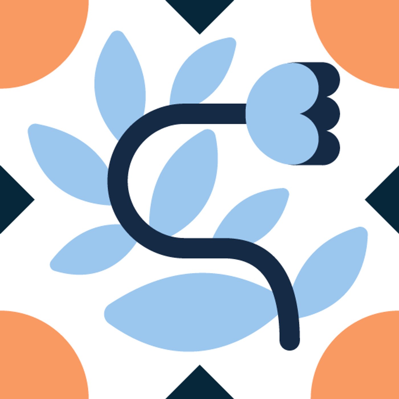 Le temps des fleurs par Oh My Goz — motif de carreau de ciment