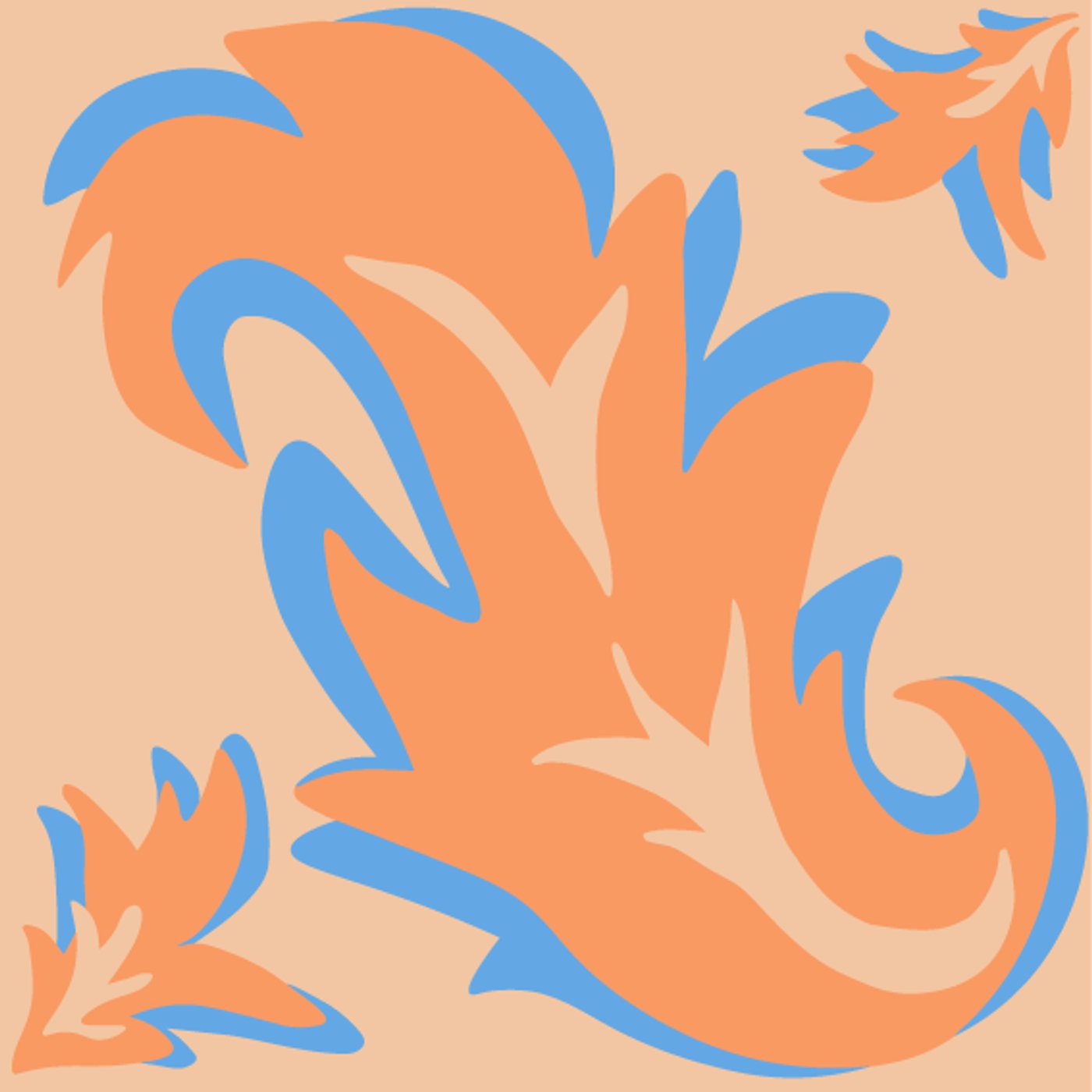 Arabesques par Juliette Thibert — motif de carreau de ciment
