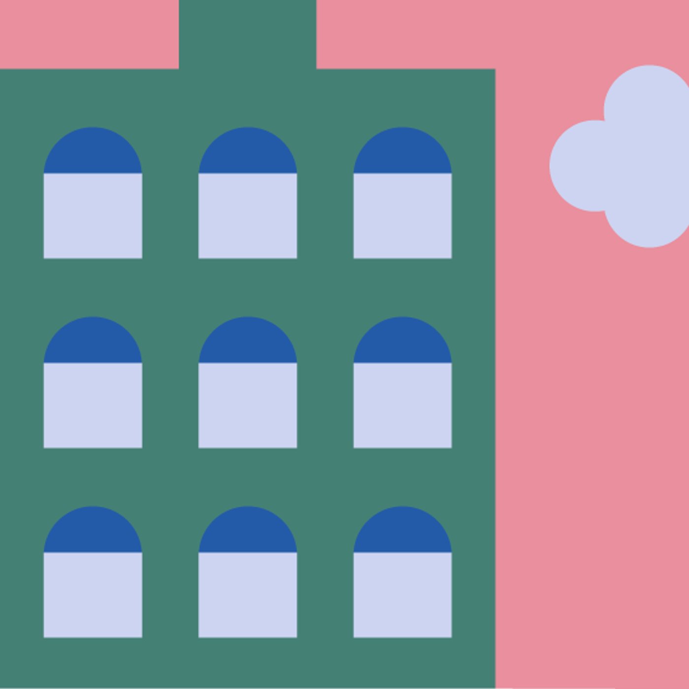 La ville par Margaux Bourelly — motif de carreau de ciment