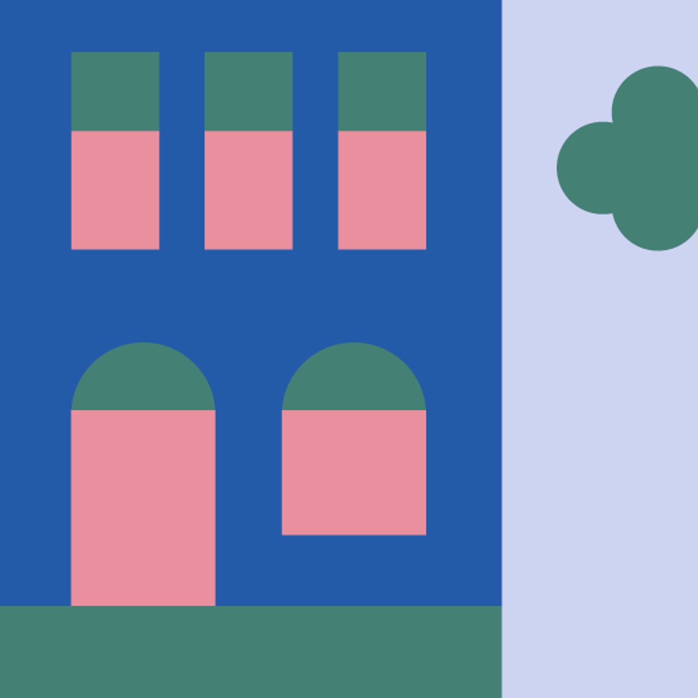 La ville par Margaux Bourelly — motif de carreau de ciment