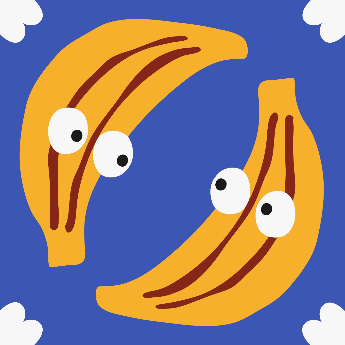 Quiet Banana par studio Louie — motif de carreau de ciment