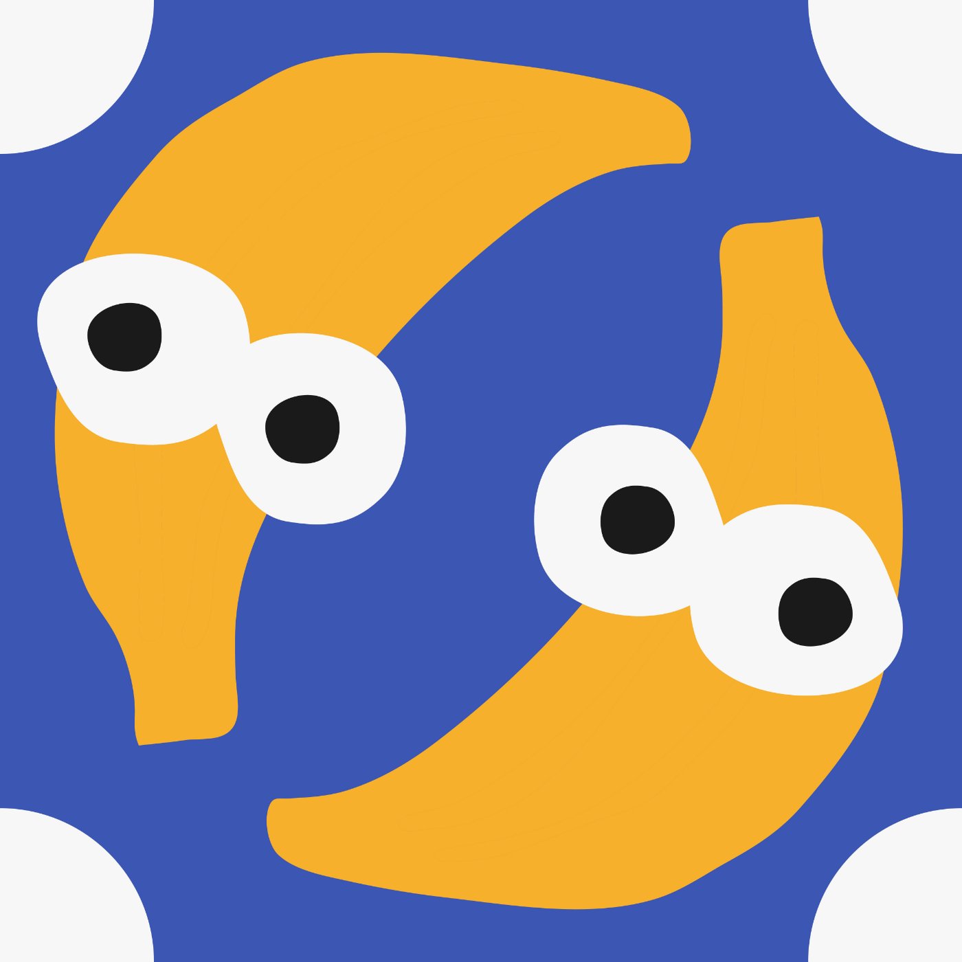 Quiet Banana par studio Louie — motif de carreau de ciment