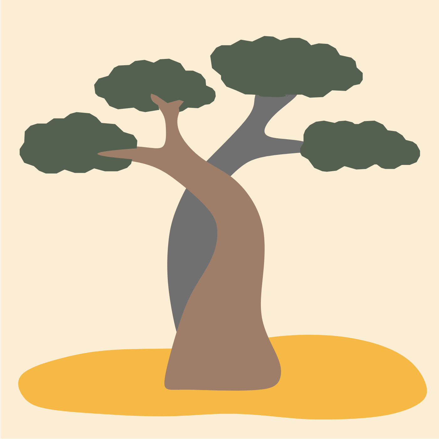 Mad' Jungle #3 - Baobab par Julie Linchant — motif de carreau de ciment