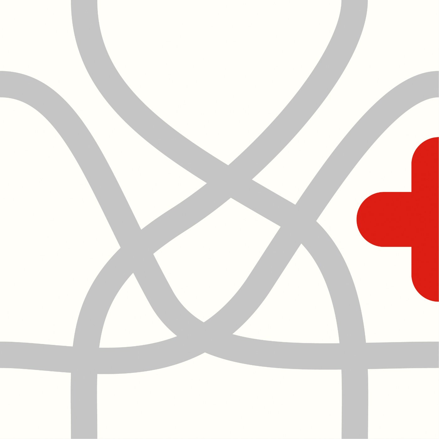 Croix rouge par Éric Fourmestraux — motif de carreau de ciment