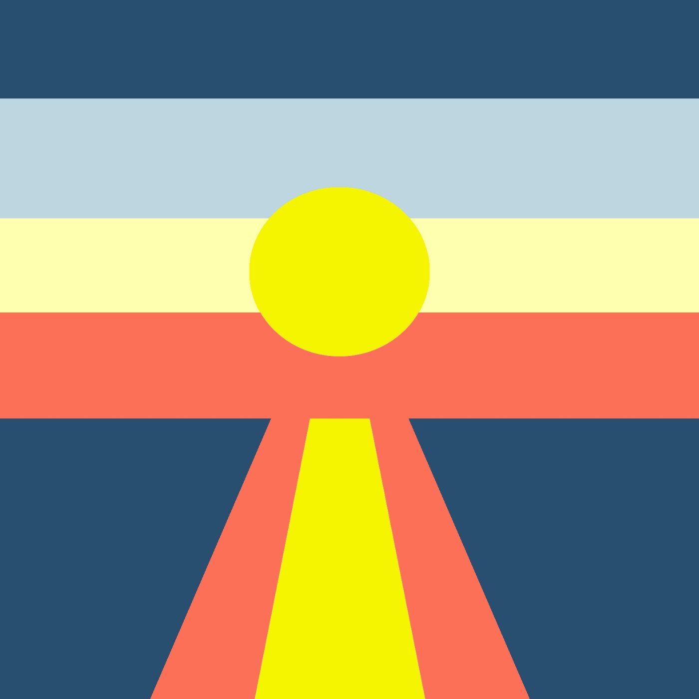 Brotherhood Sunset par Geneviève FARGUES — motif de carreau de ciment