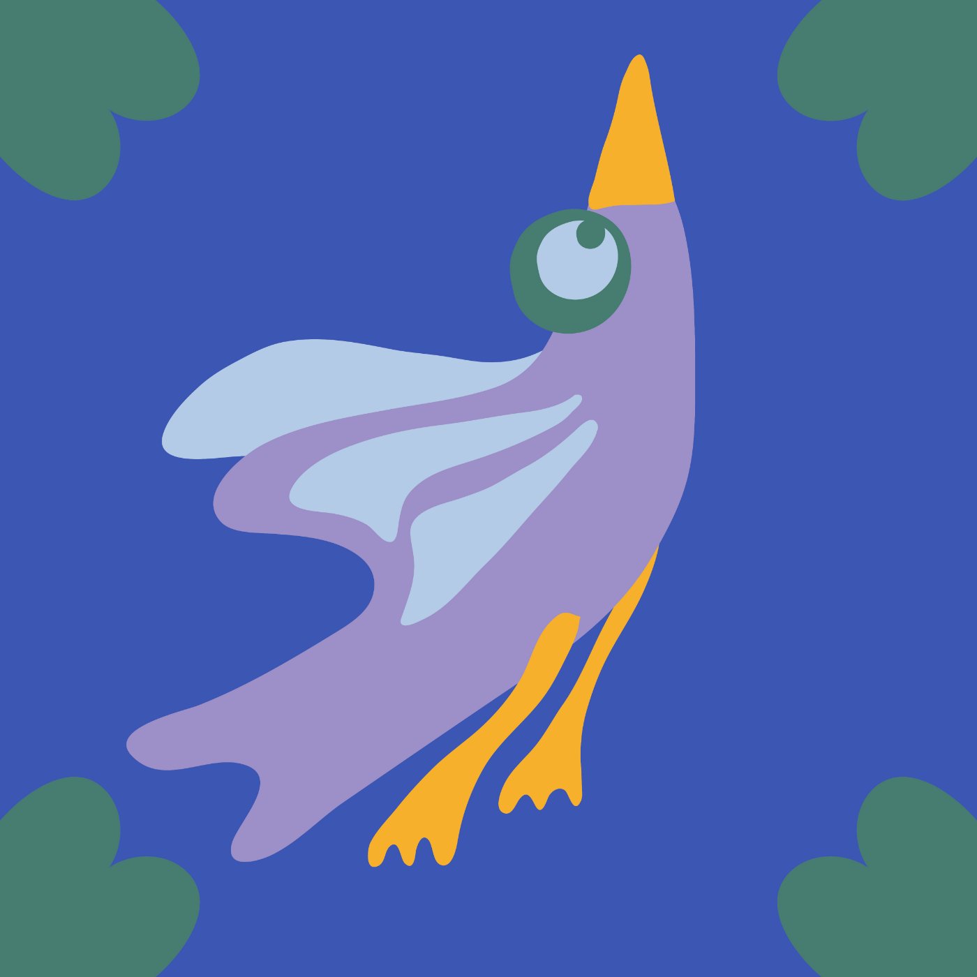 Smarty Birdy par studio Louie — motif de carreau de ciment