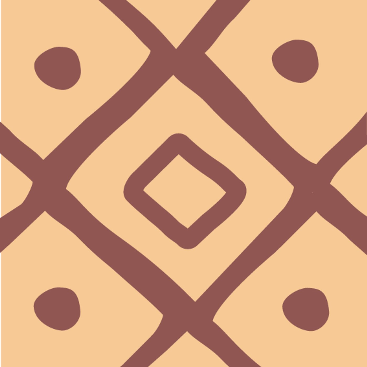 Case en banco par Jeanne Lescurier — motif de carreau de ciment
