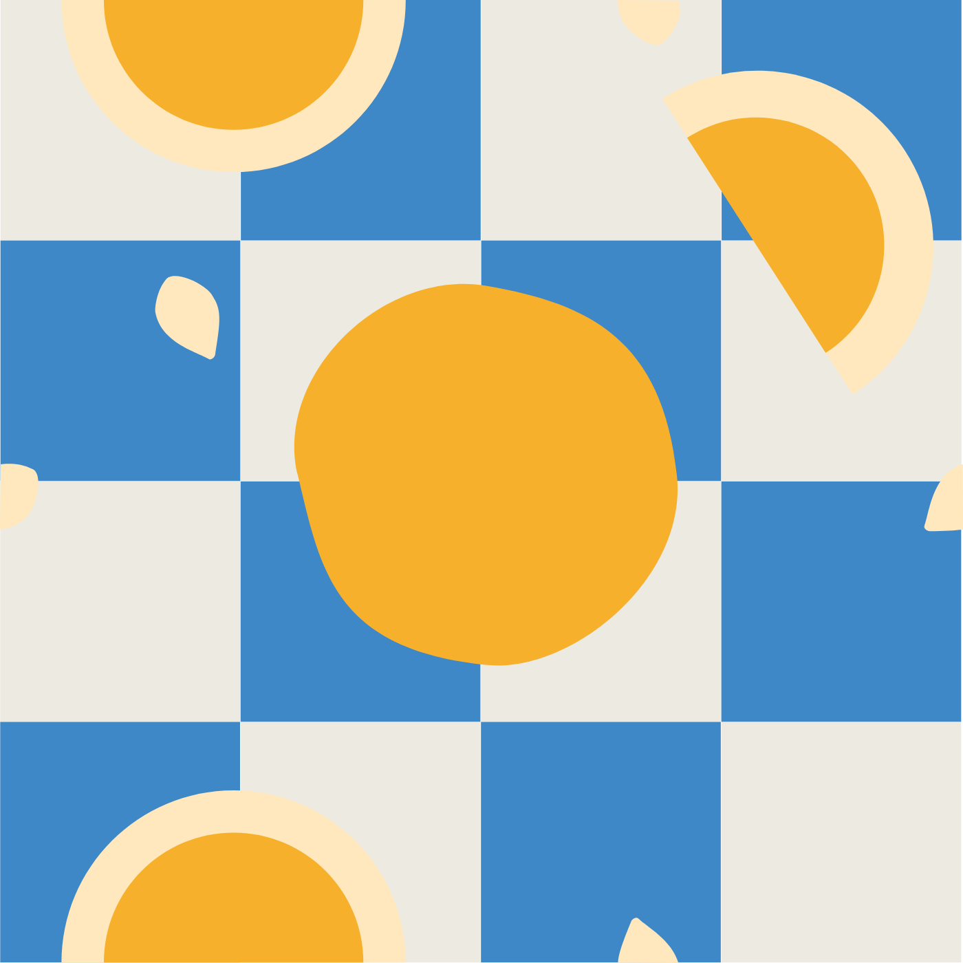 Belle orange par Floriane FOUCHARD — motif de carreau de ciment