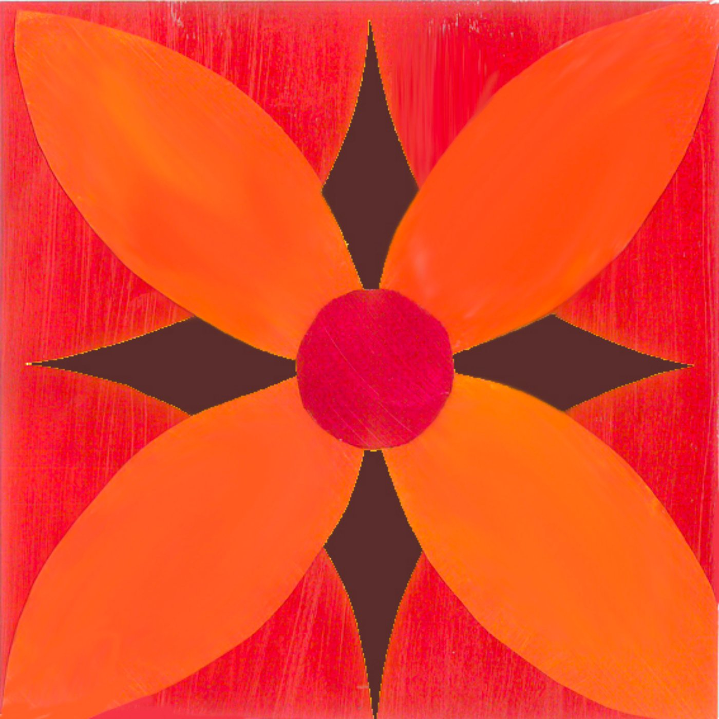grande fleur par Karine Bolzer — motif de carreau de ciment