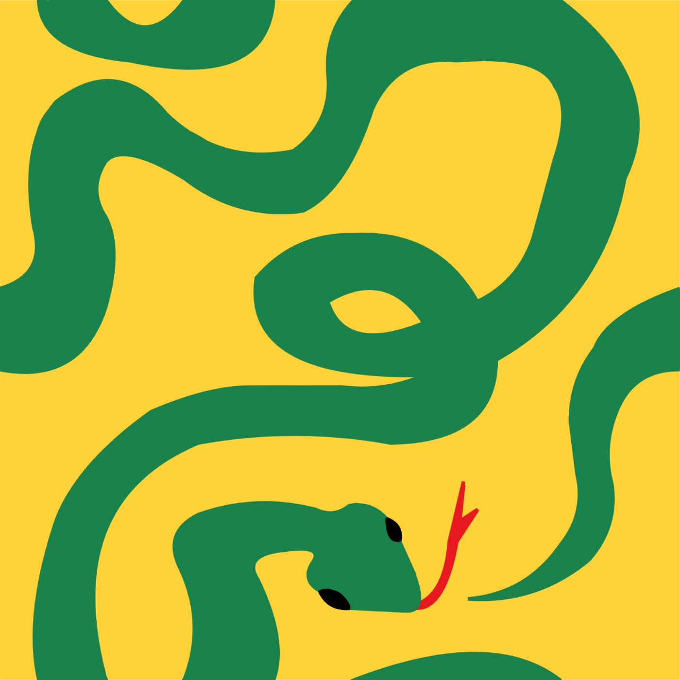 sssserpents par Lélia Rolland — motif de carreau de ciment