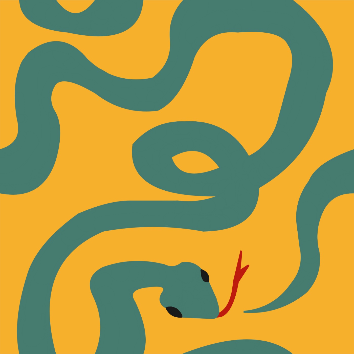 sssserpents par Lélia Rolland — motif de carreau de ciment