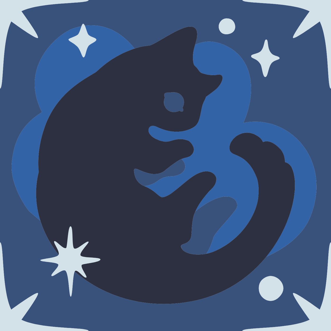 Douce nuit par Isabelle (echo) Lin — motif de carreau de ciment