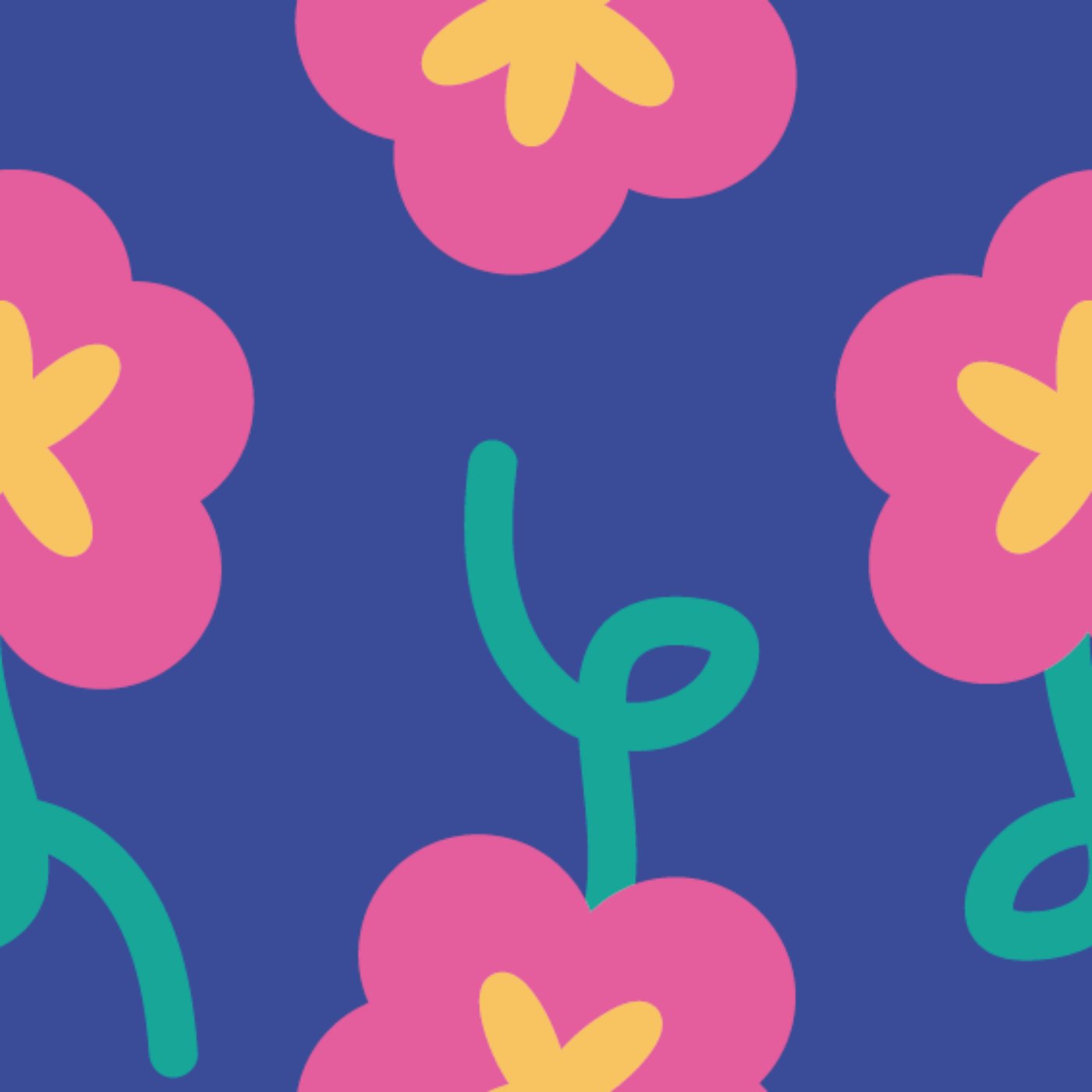 tu es une fleur par lucille jouet — motif de carreau de ciment