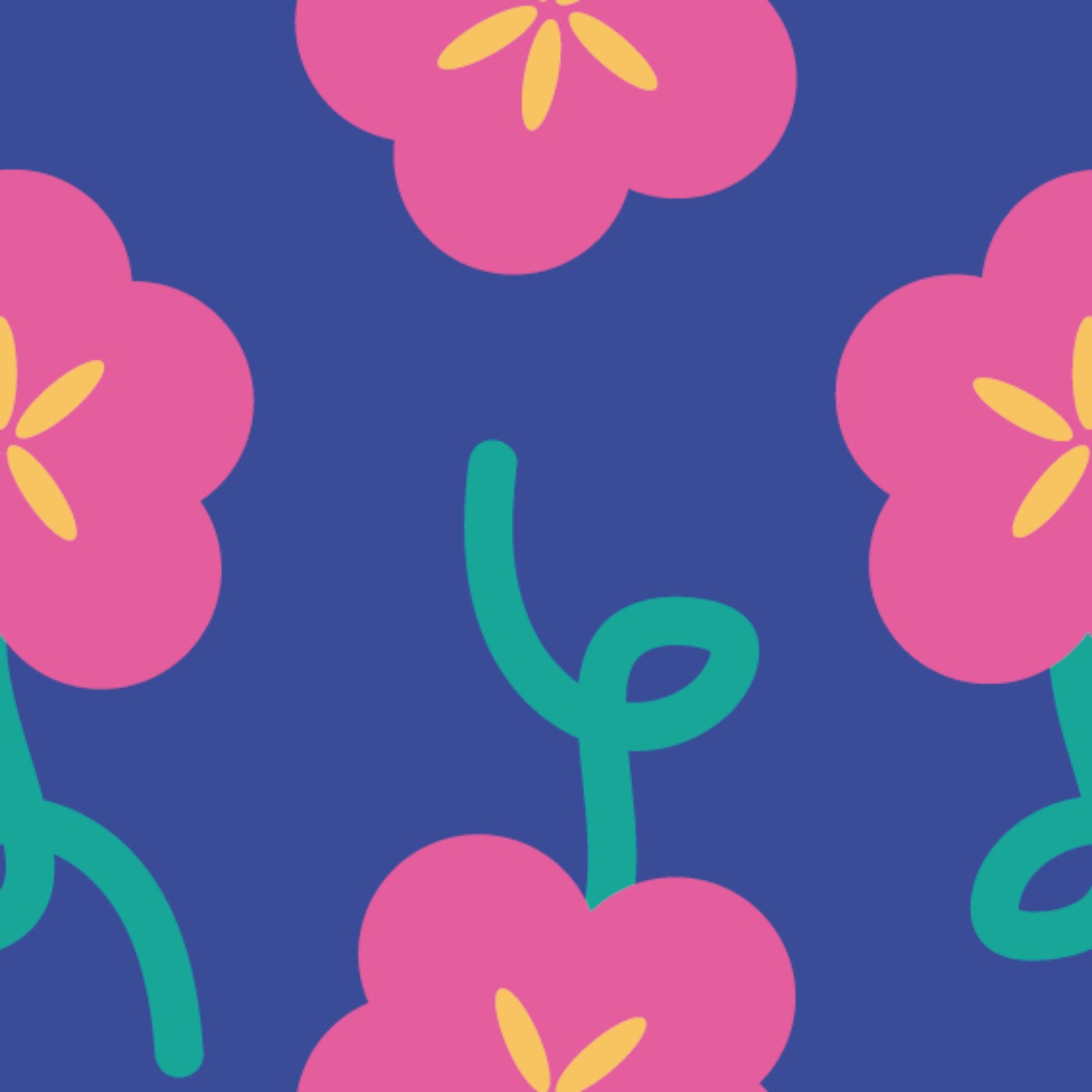 tu es une fleur par lucille jouet — motif de carreau de ciment