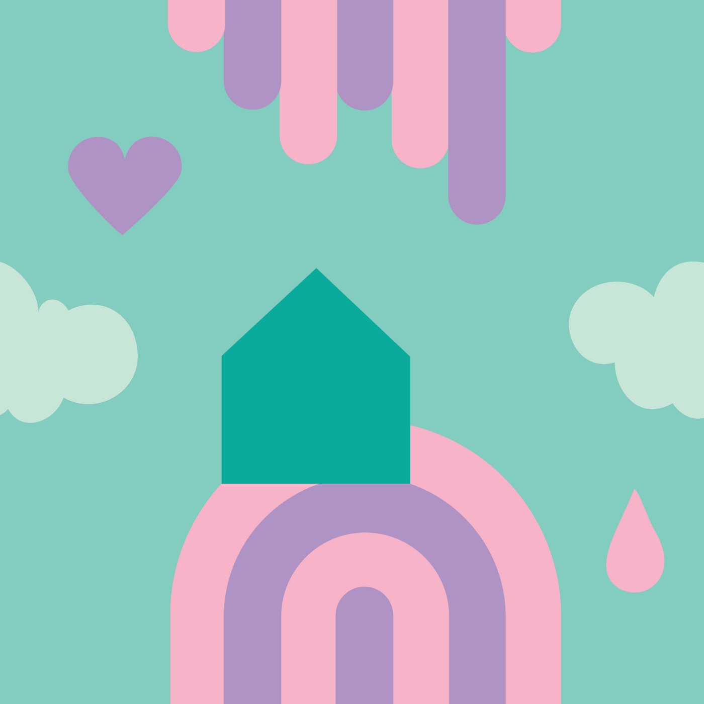 Sweet home par Leila Brient — motif de carreau de ciment