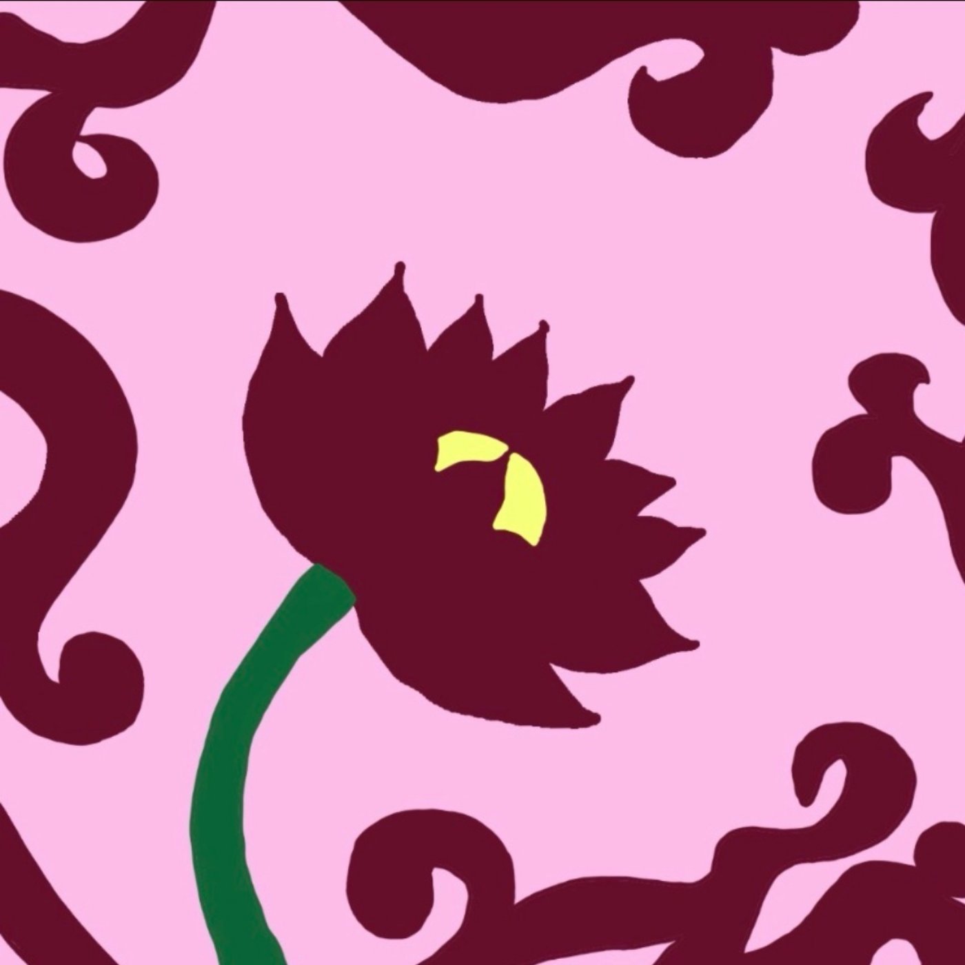 La vie en rose par Dayana Grené — motif de carreau de ciment