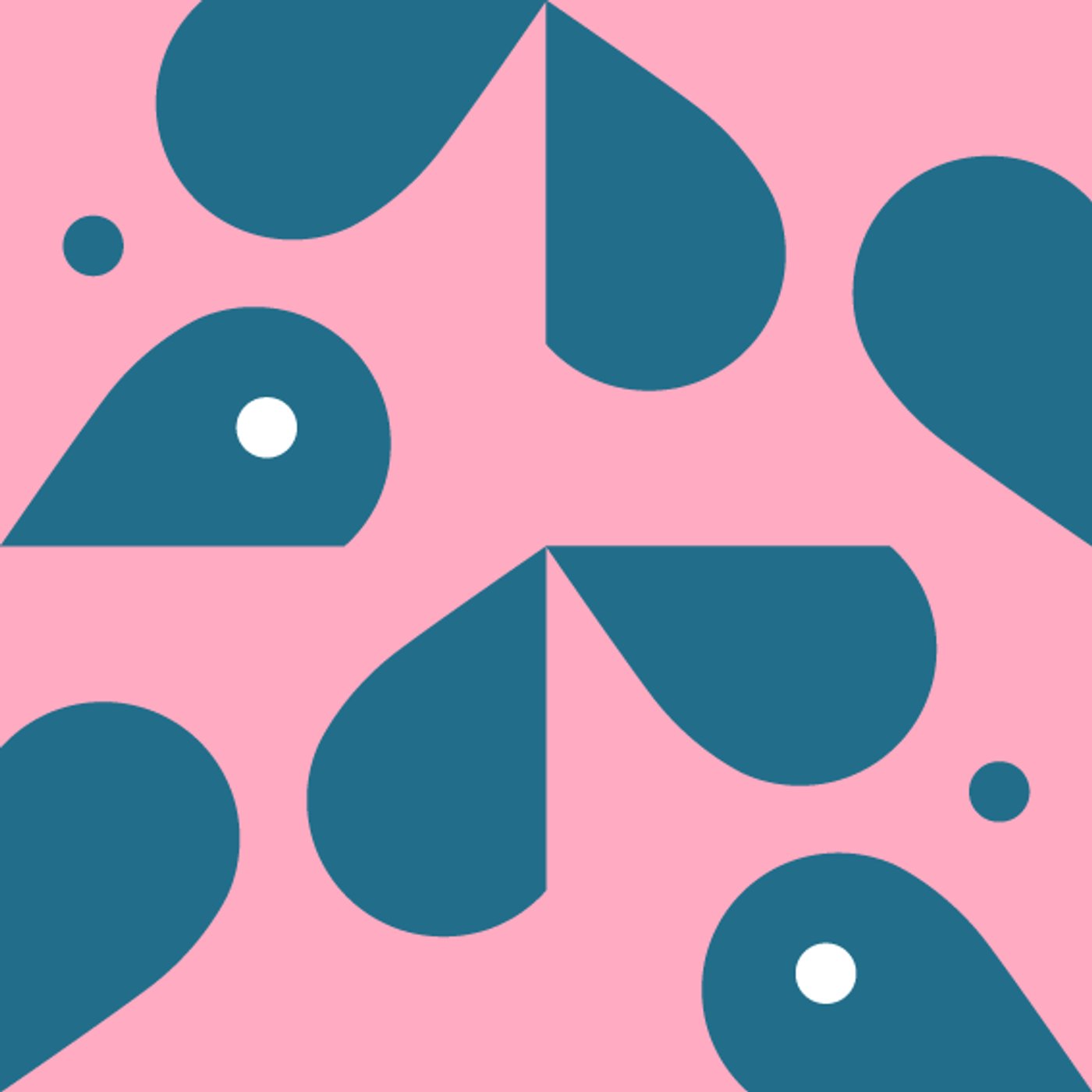 Pink Lover par Machin chouette par Sandrine HOYET — motif de carreau de ciment