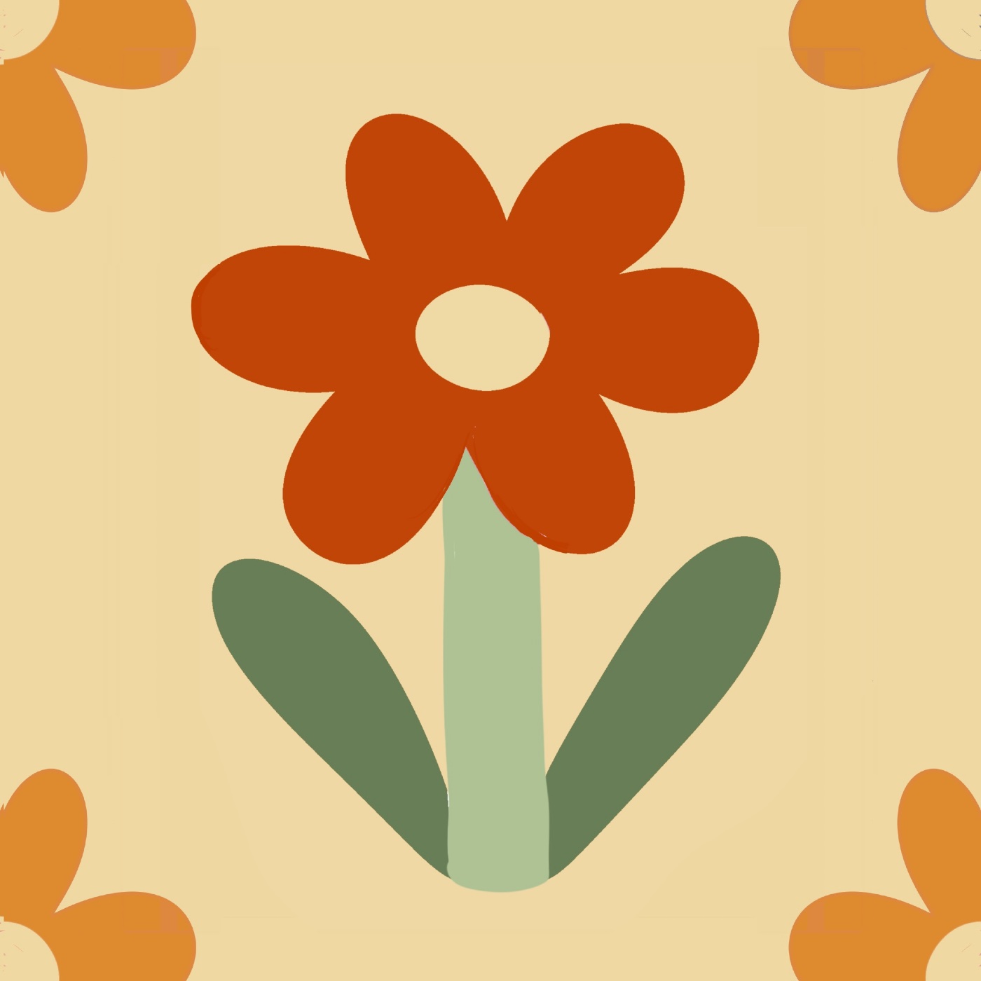 Jardin et fauvisme par Camille Rivillon — motif de carreau de ciment
