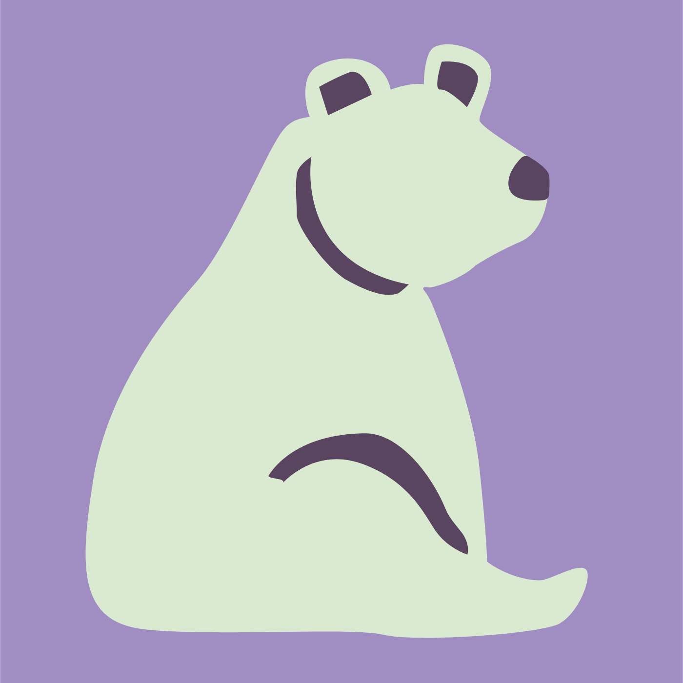 L'ours par Camille Vervaeke — motif de carreau de ciment