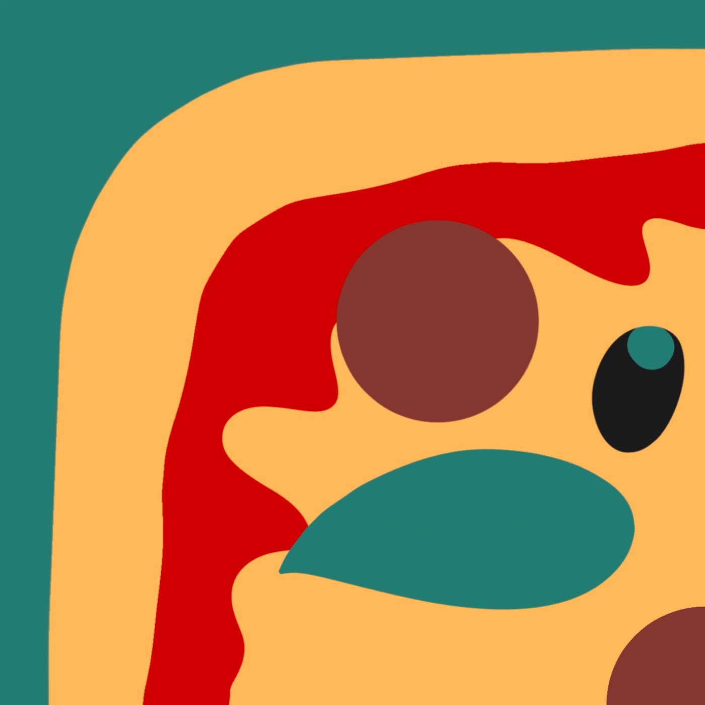 Pizza par Elise Blondeau — motif de carreau de ciment