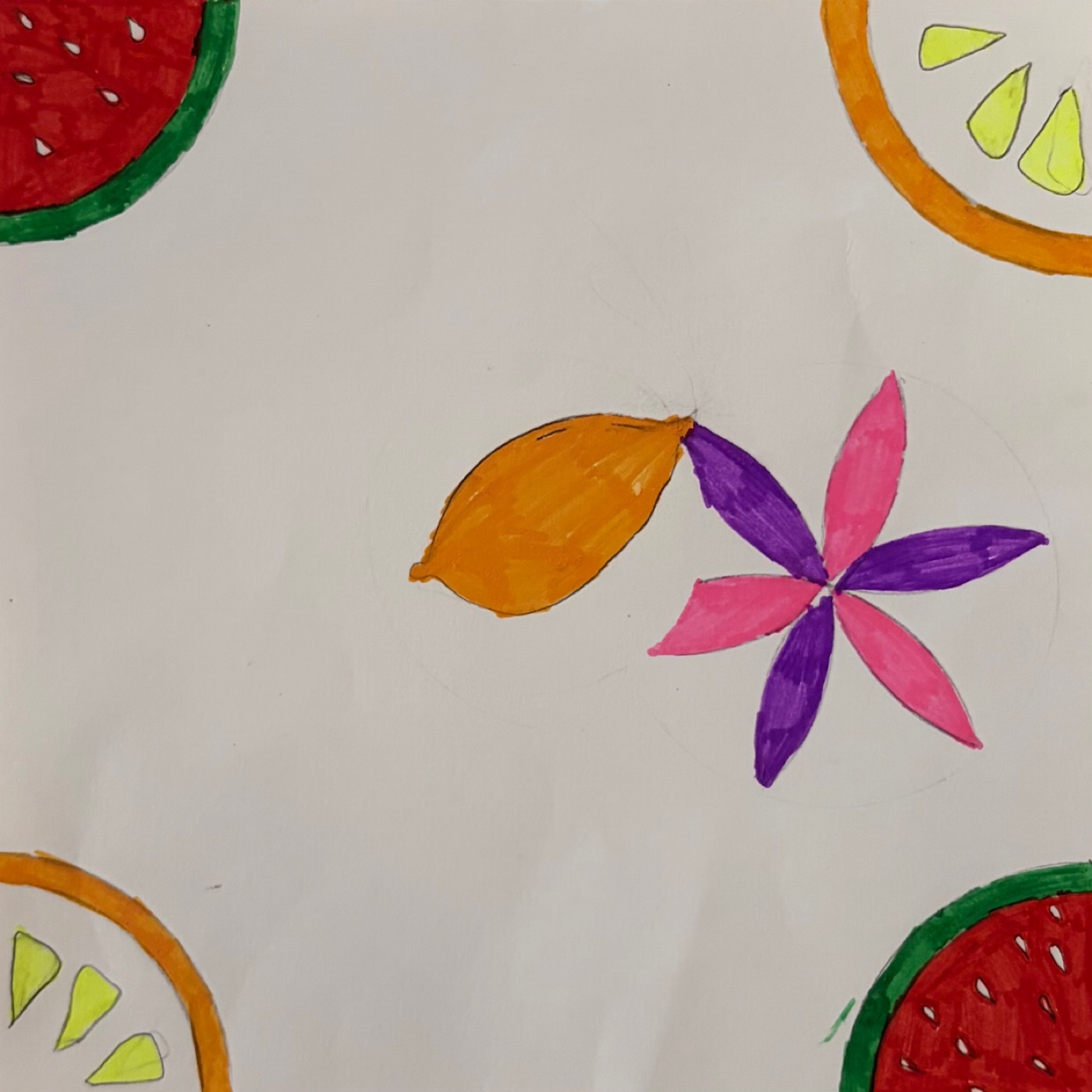 Classe de CE-CM bilingue breton par Marine BOUYER — motif de carreau de ciment