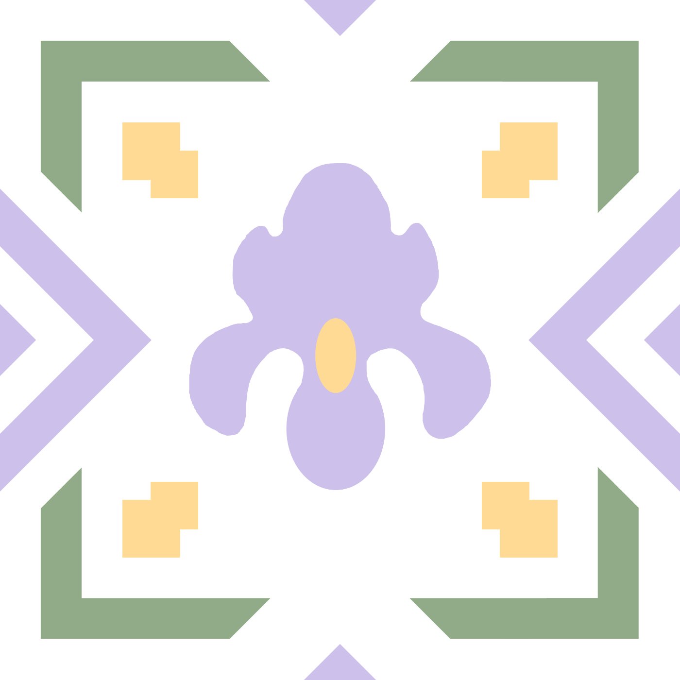 Iris par marie charlet — motif de carreau de ciment