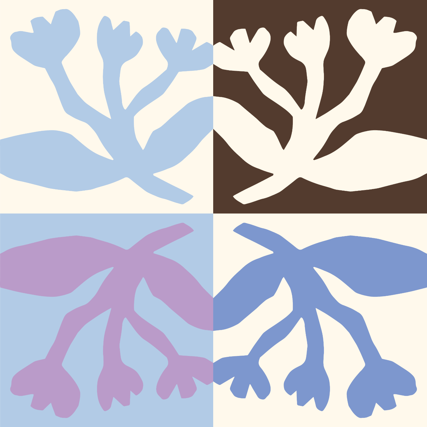 Bloom Fragments par Maëlle Charpentier — motif de carreau de ciment
