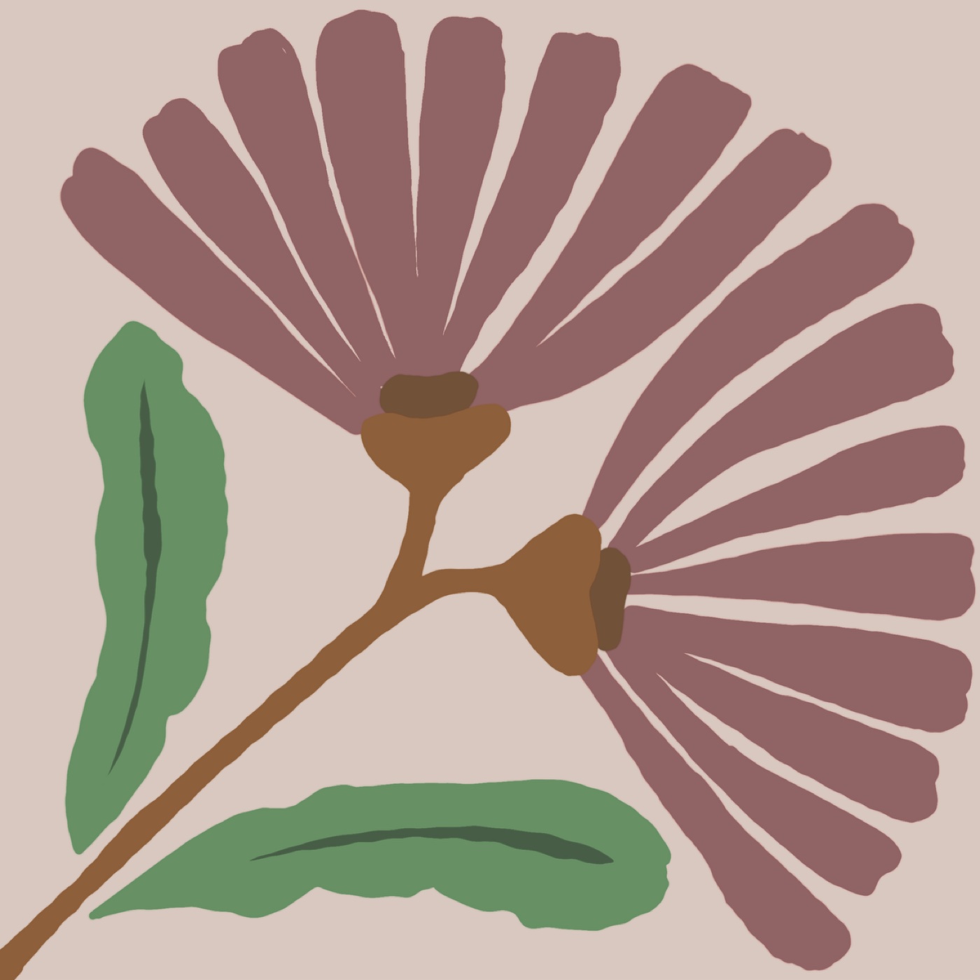 Fleurs par Juliette R — motif de carreau de ciment
