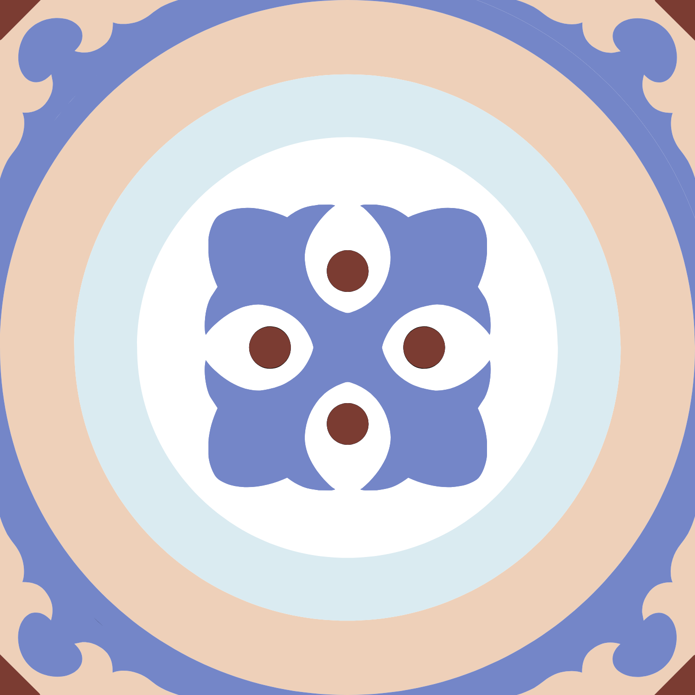 Azul claro par Lauren Dijkshoorn — motif de carreau de ciment