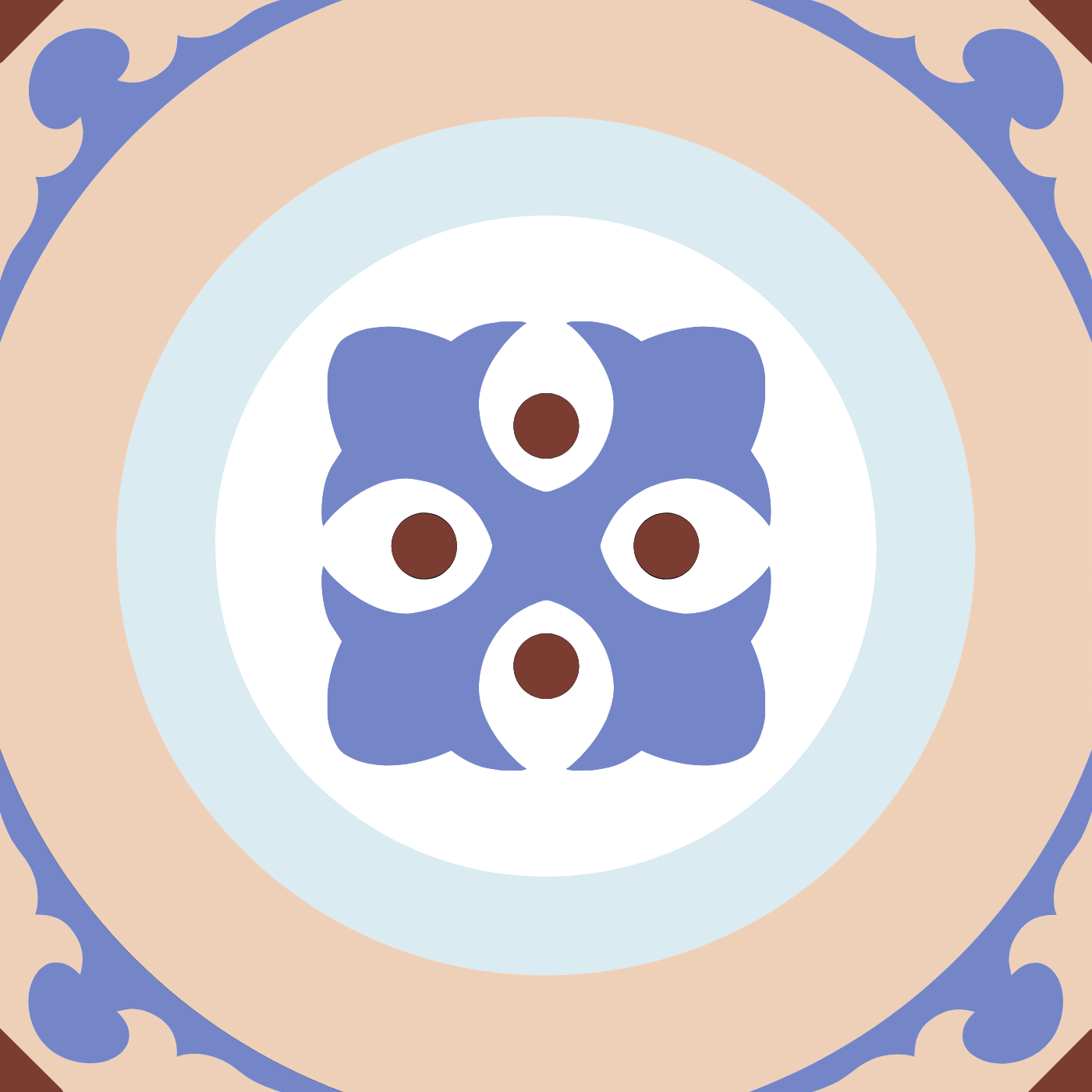 Azul claro par Lauren Dijkshoorn — motif de carreau de ciment