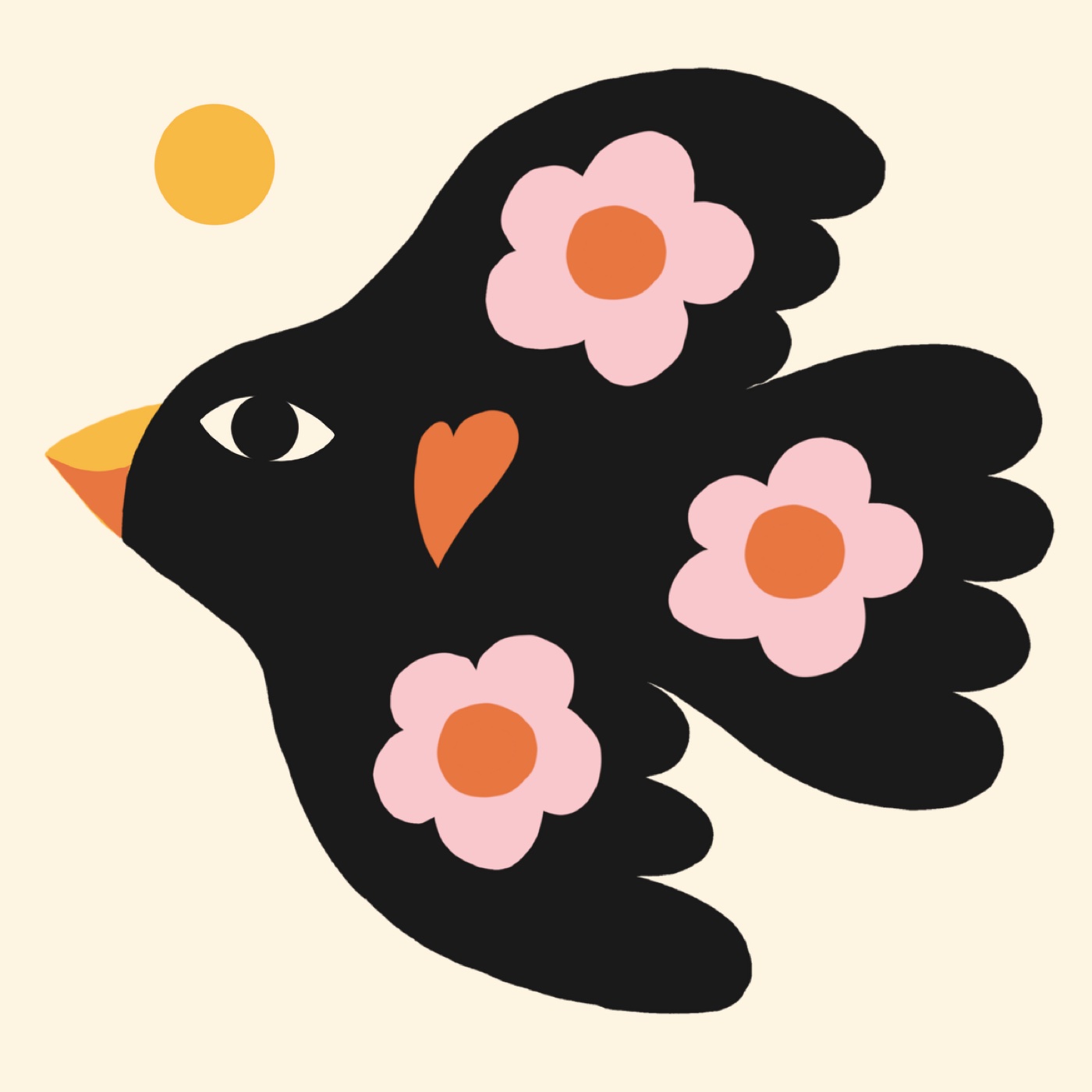 Oiseau de Bonheur par Mélanie Dehez — motif de carreau de ciment