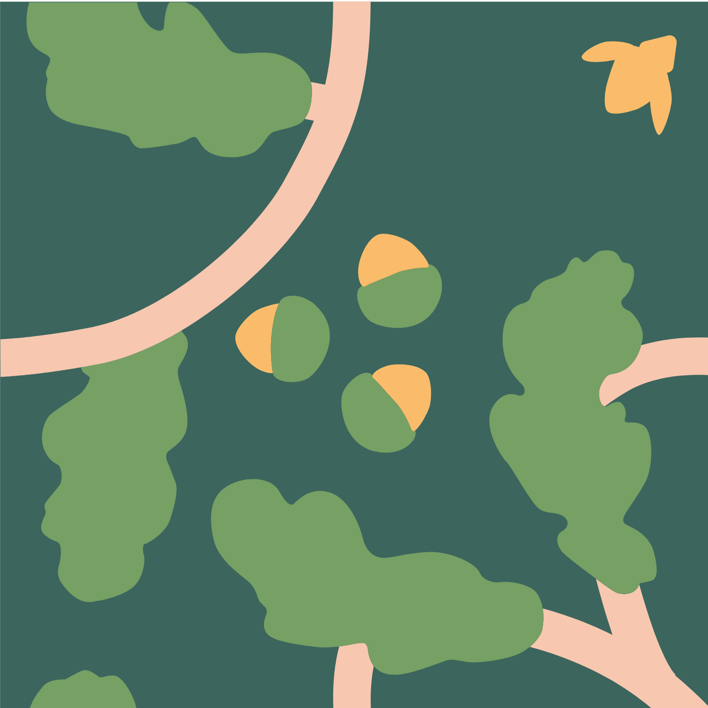 Promenade en Forêt par virginie Nicollet — motif de carreau de ciment