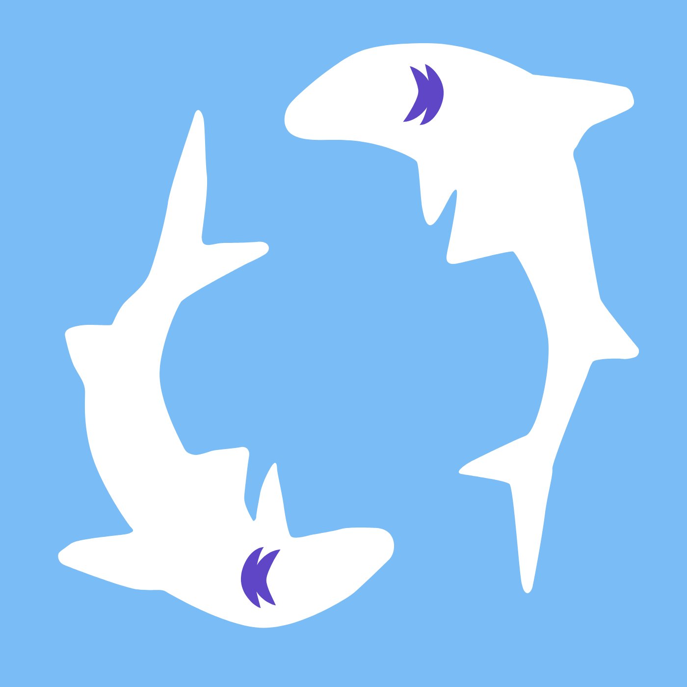 Valse de requin par virginie Nicollet — motif de carreau de ciment