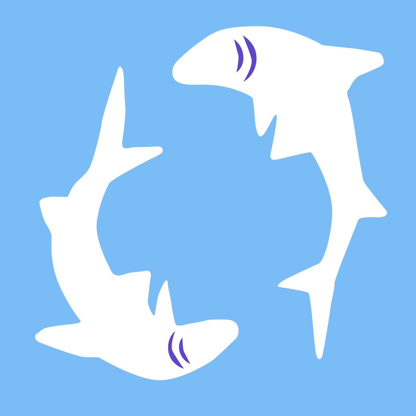 Valse de requin par virginie Nicollet — motif de carreau de ciment