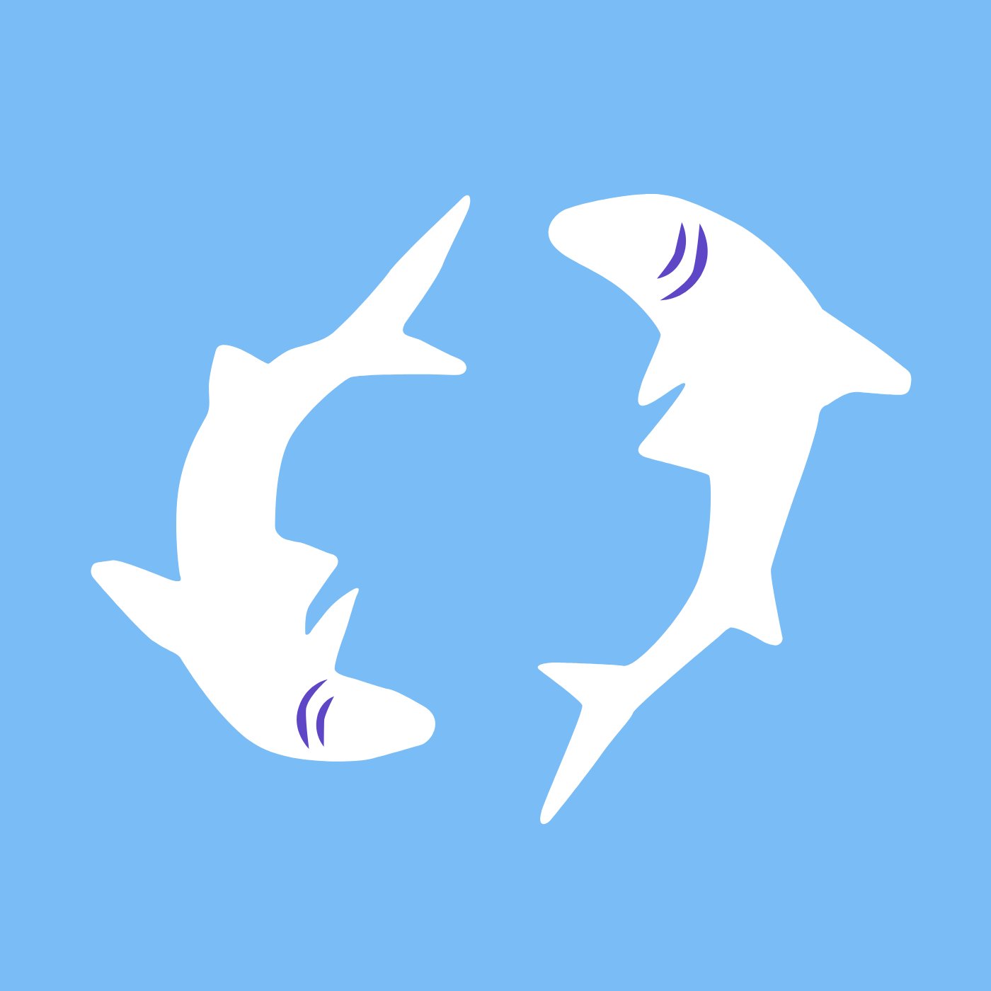 Valse de requin par virginie Nicollet — motif de carreau de ciment