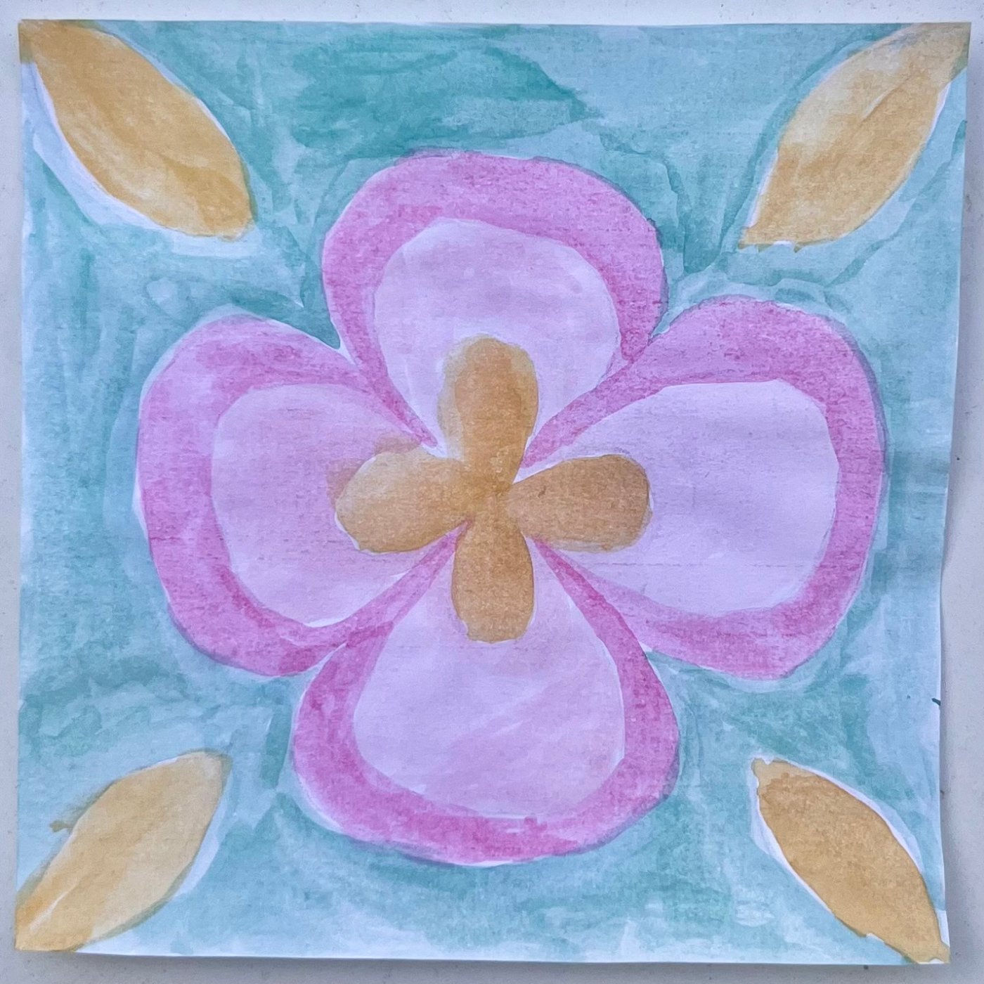 pivoine douceur par Anaëlle Gougis — motif de carreau de ciment