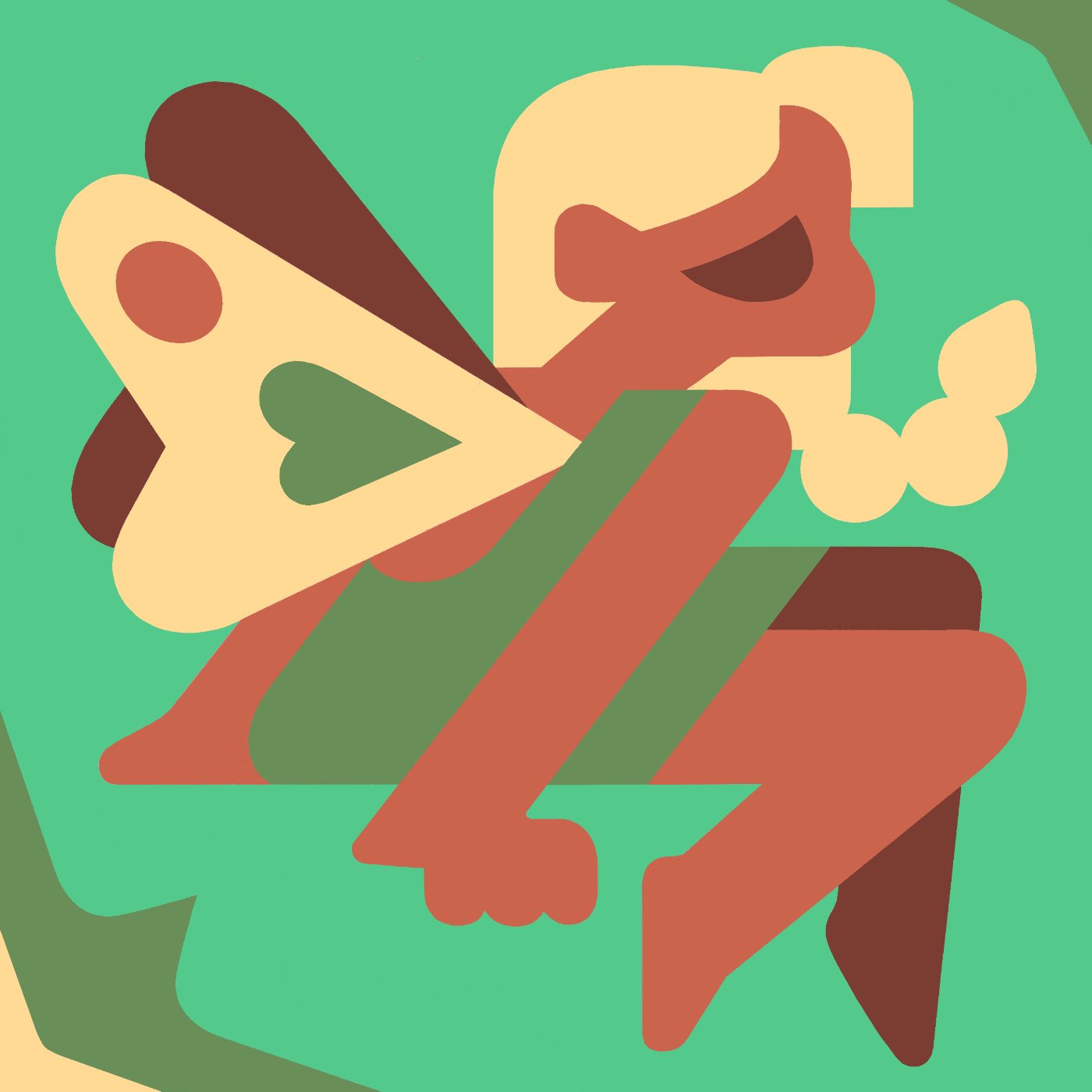 La Fée des bois par jordane schultz — motif de carreau de ciment