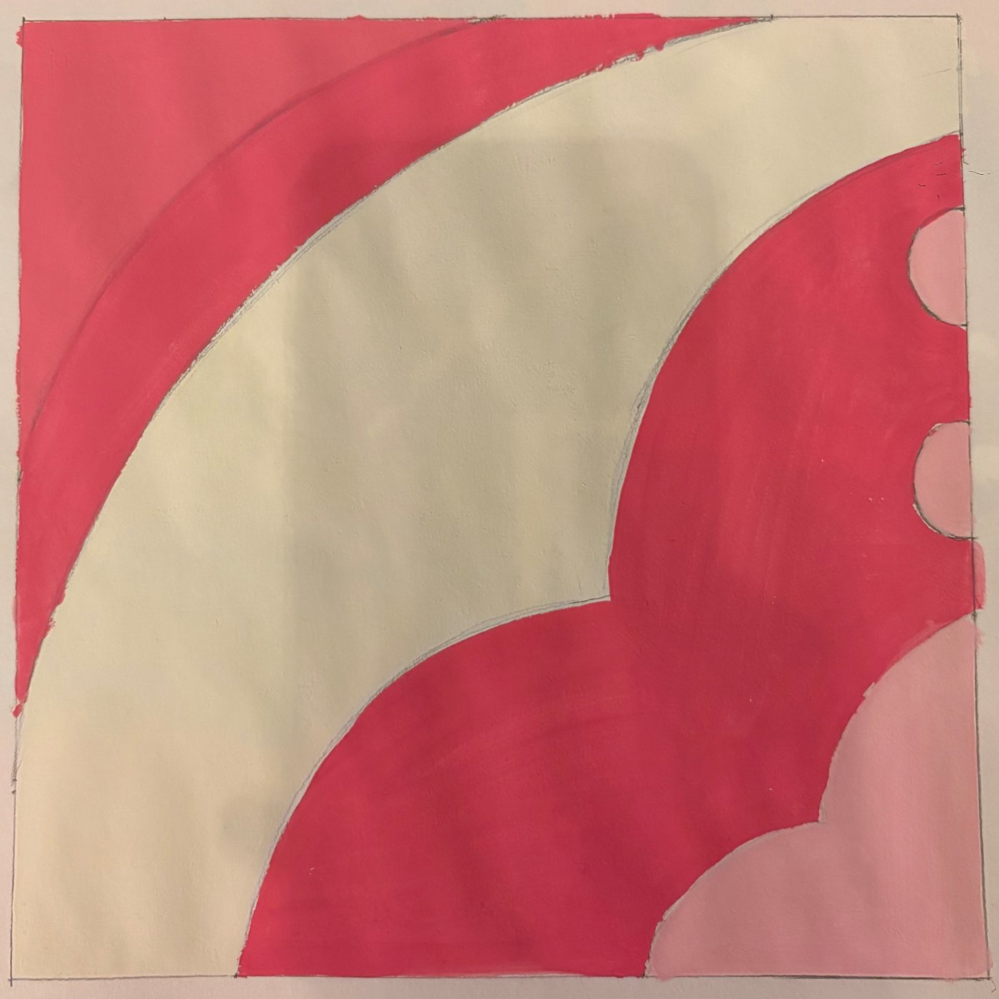 Eclosion rose par ambre pichon — motif de carreau de ciment