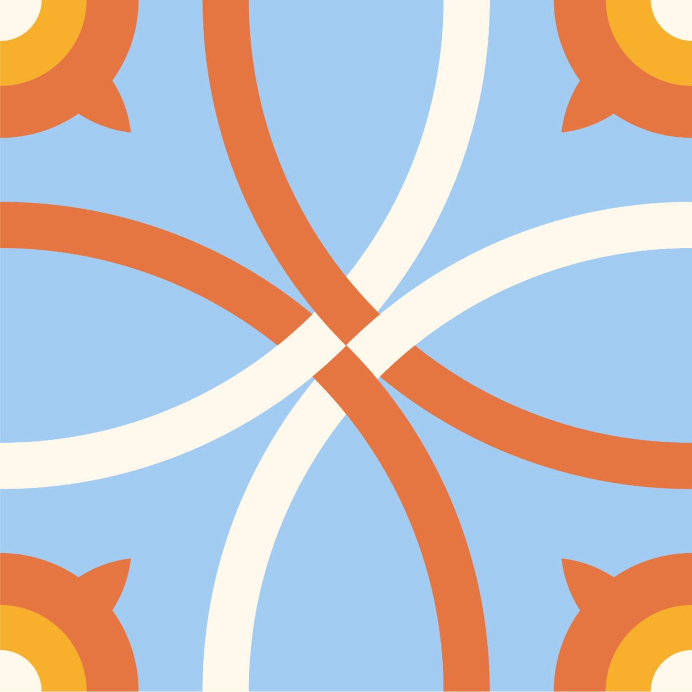 Ondile version summer par Marine Jolaine — motif de carreau de ciment