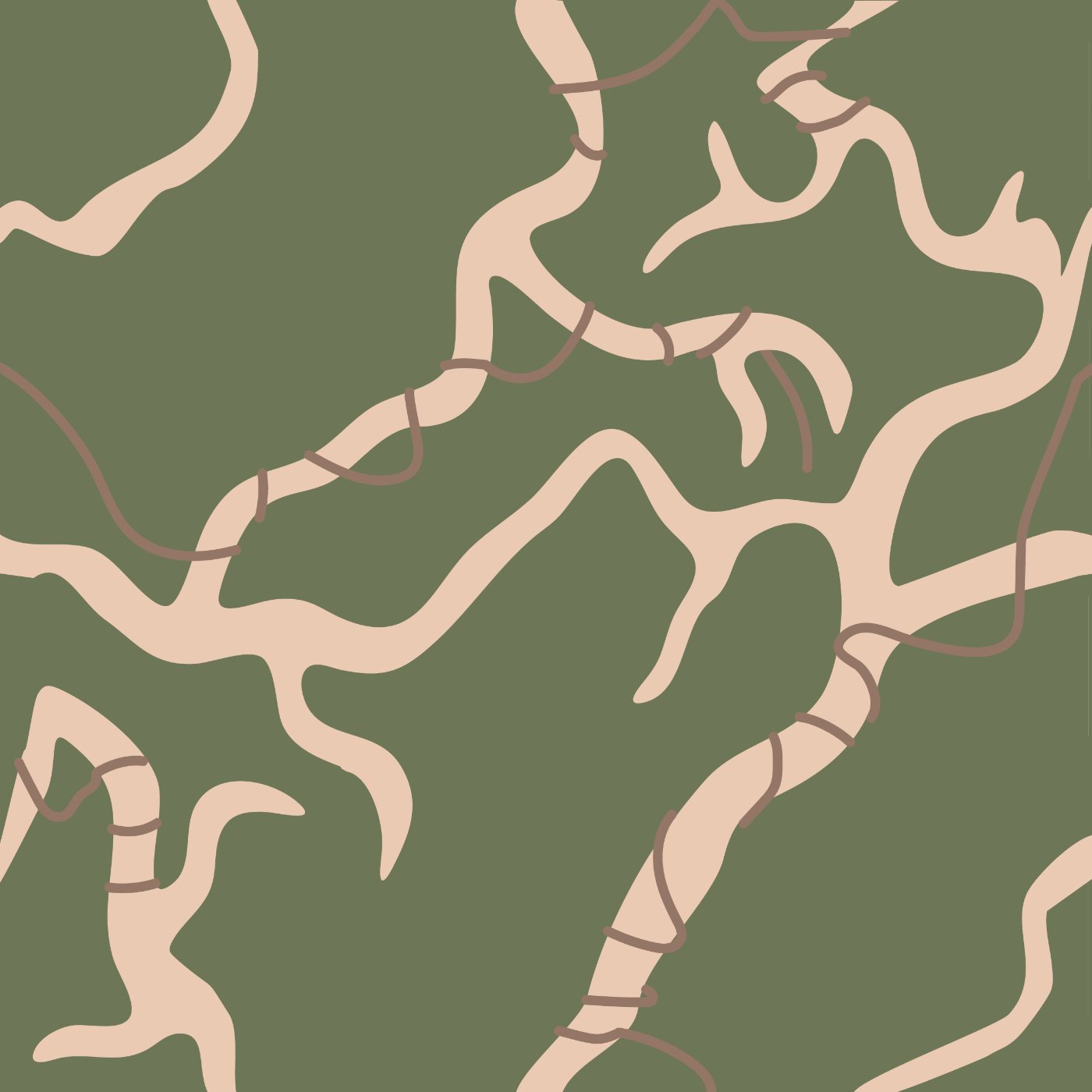 Les branches par Olivia Lemonnier — motif de carreau de ciment