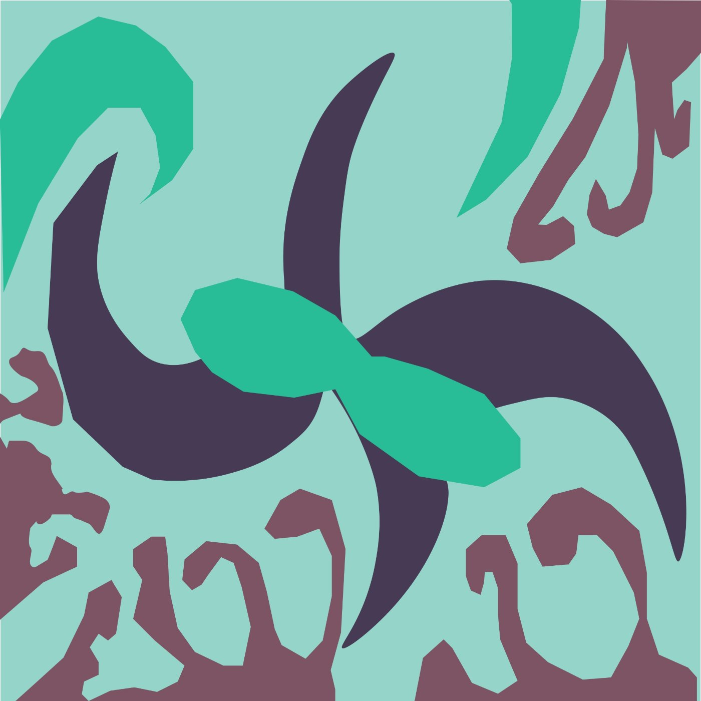 Le jardin de Minuit par Zephylia PERROTIN THELISSON — motif de carreau de ciment