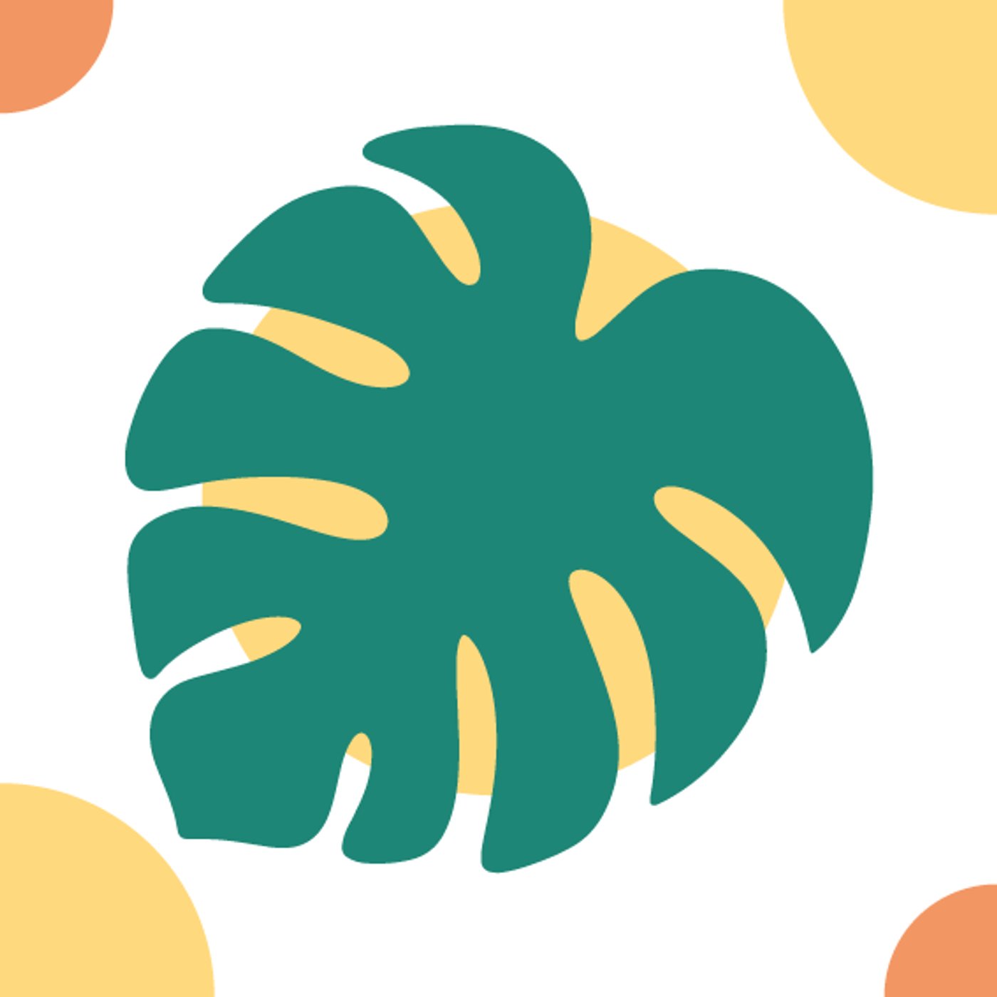 Monstera solaire par Lud creations — motif de carreau de ciment