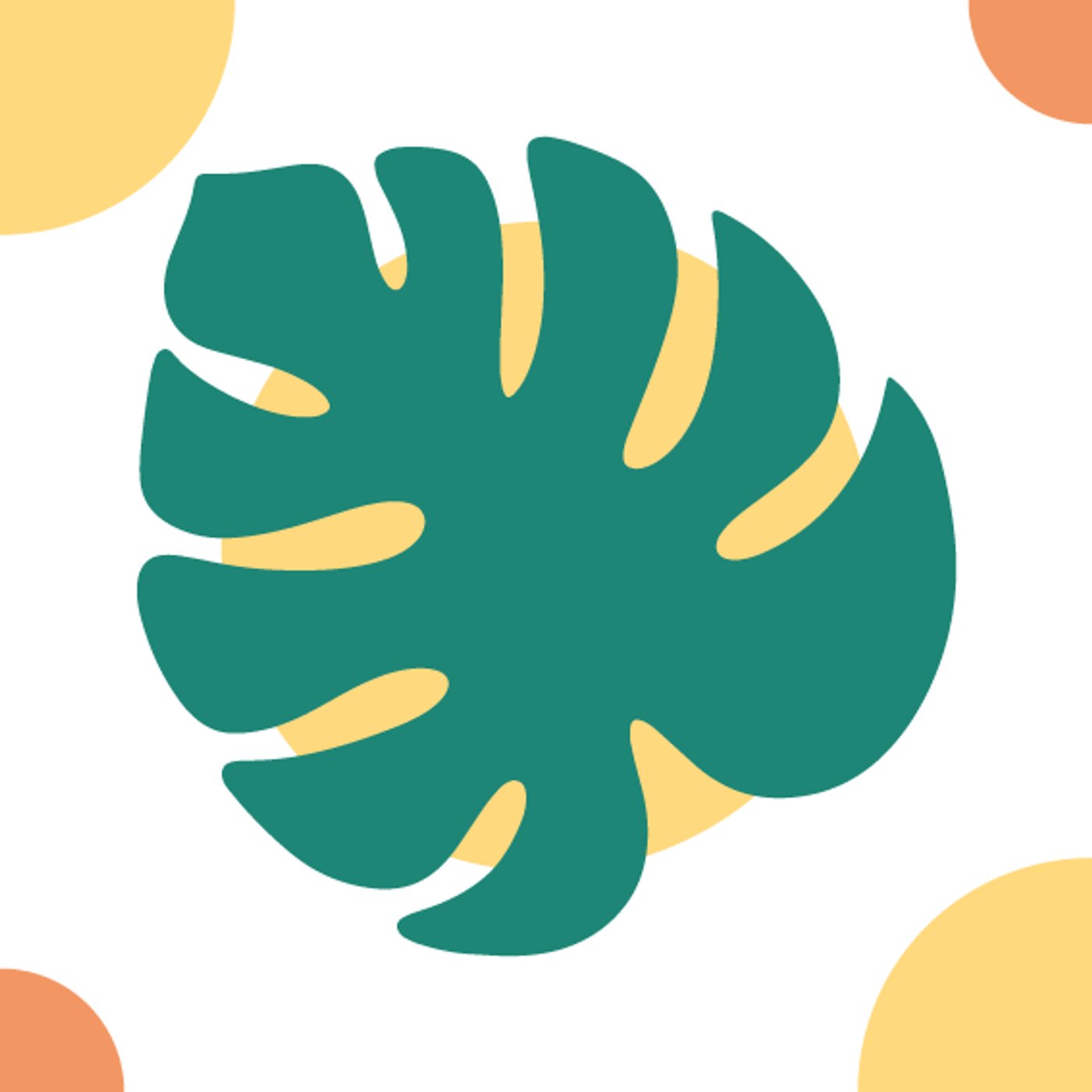 Monstera solaire par Lud creations — motif de carreau de ciment
