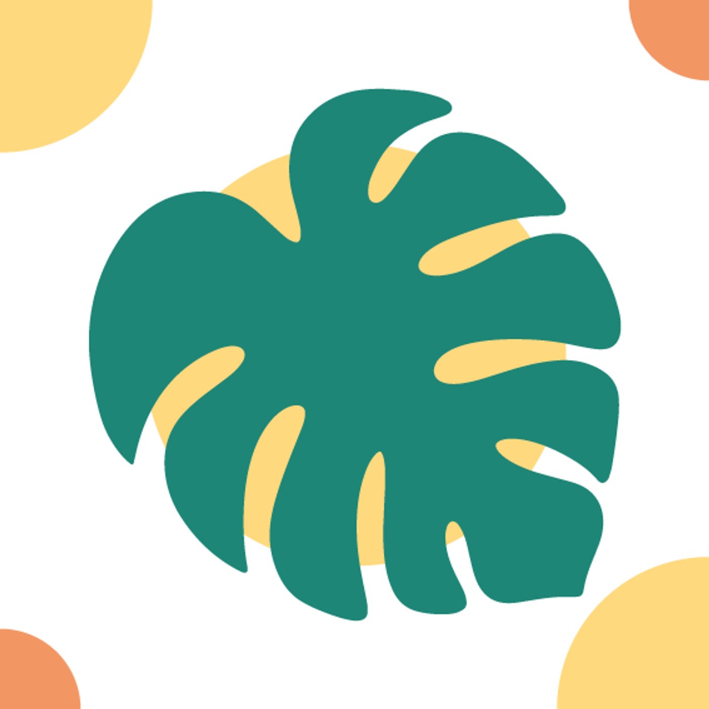 Monstera solaire par Lud creations — motif de carreau de ciment