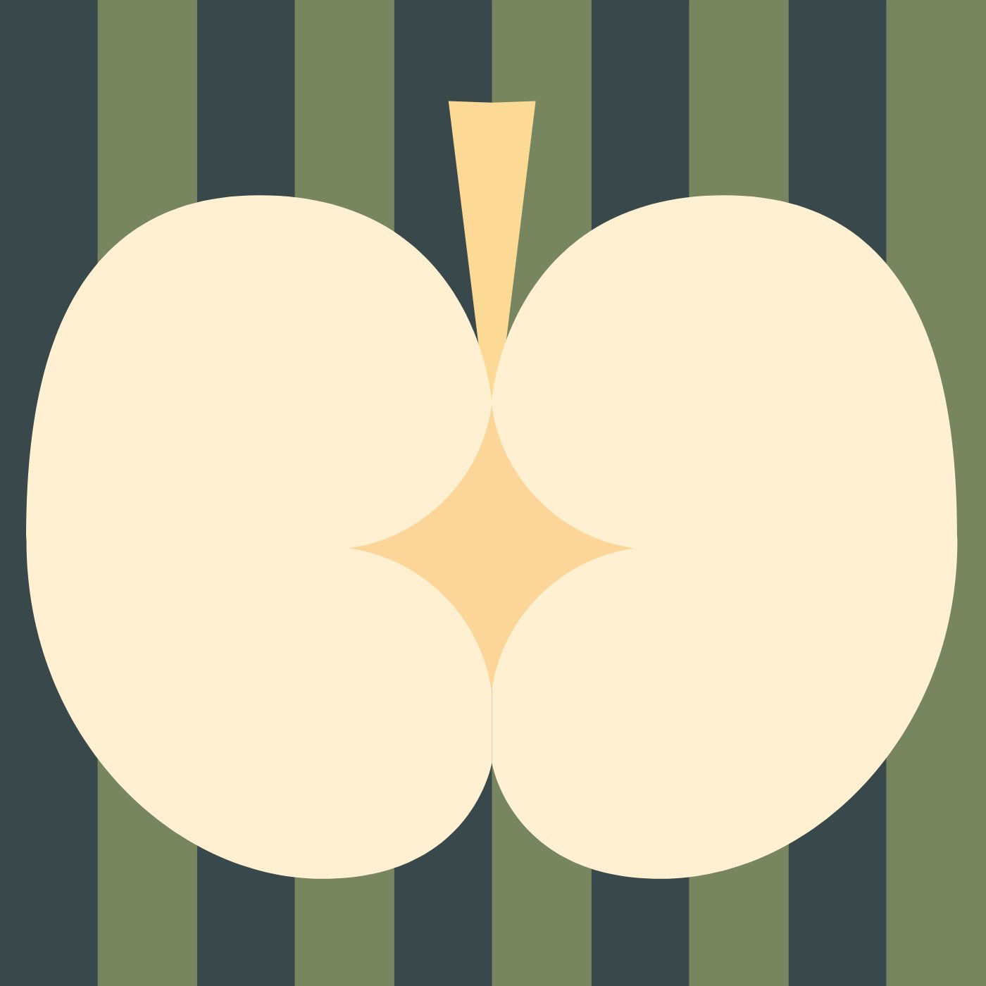 Pomme et papillon par Marie De Roo — motif de carreau de ciment