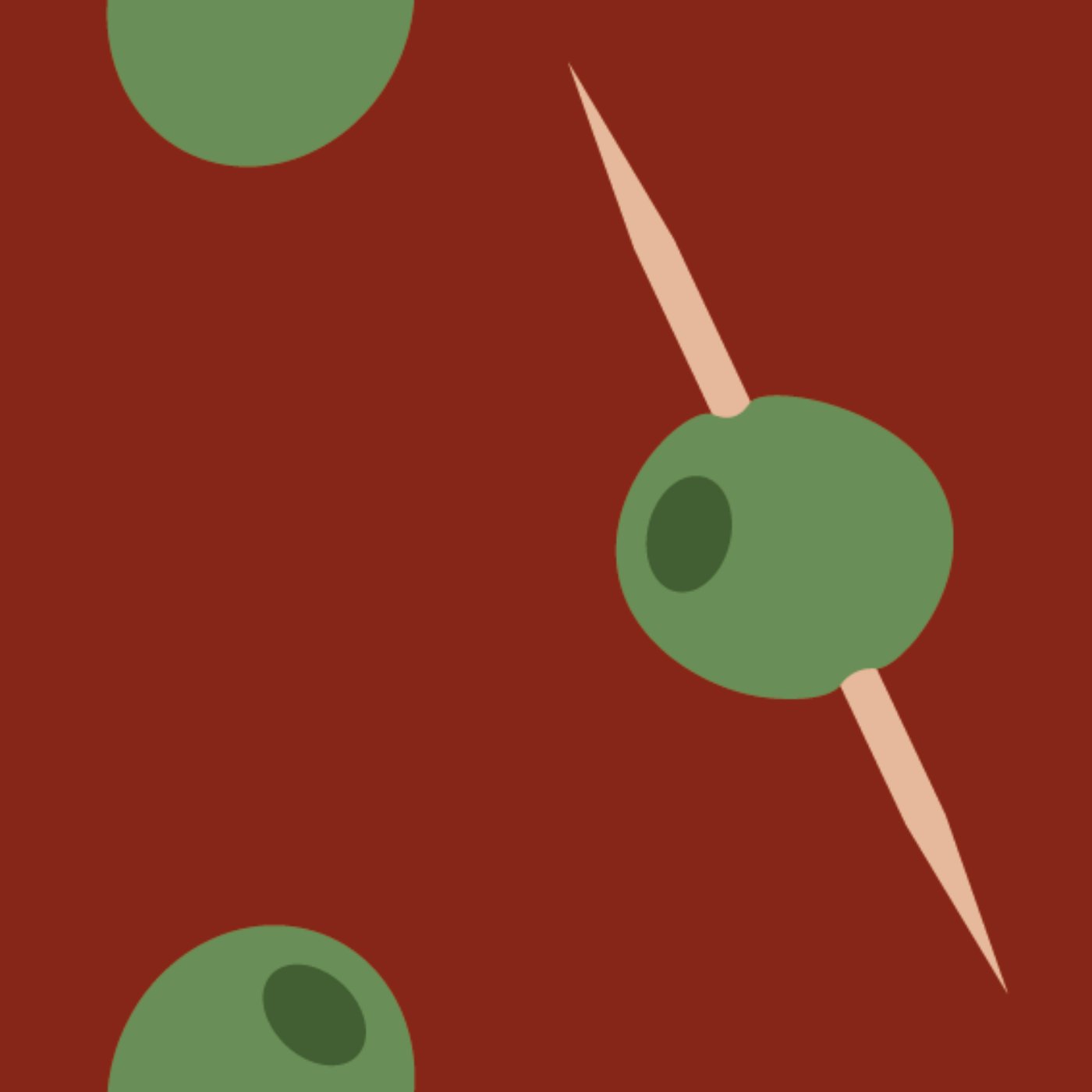 Olives party par Alicia Rousseau — motif de carreau de ciment