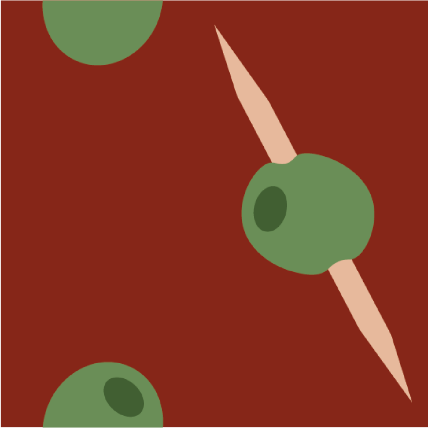 Olives party par Alicia Rousseau — motif de carreau de ciment