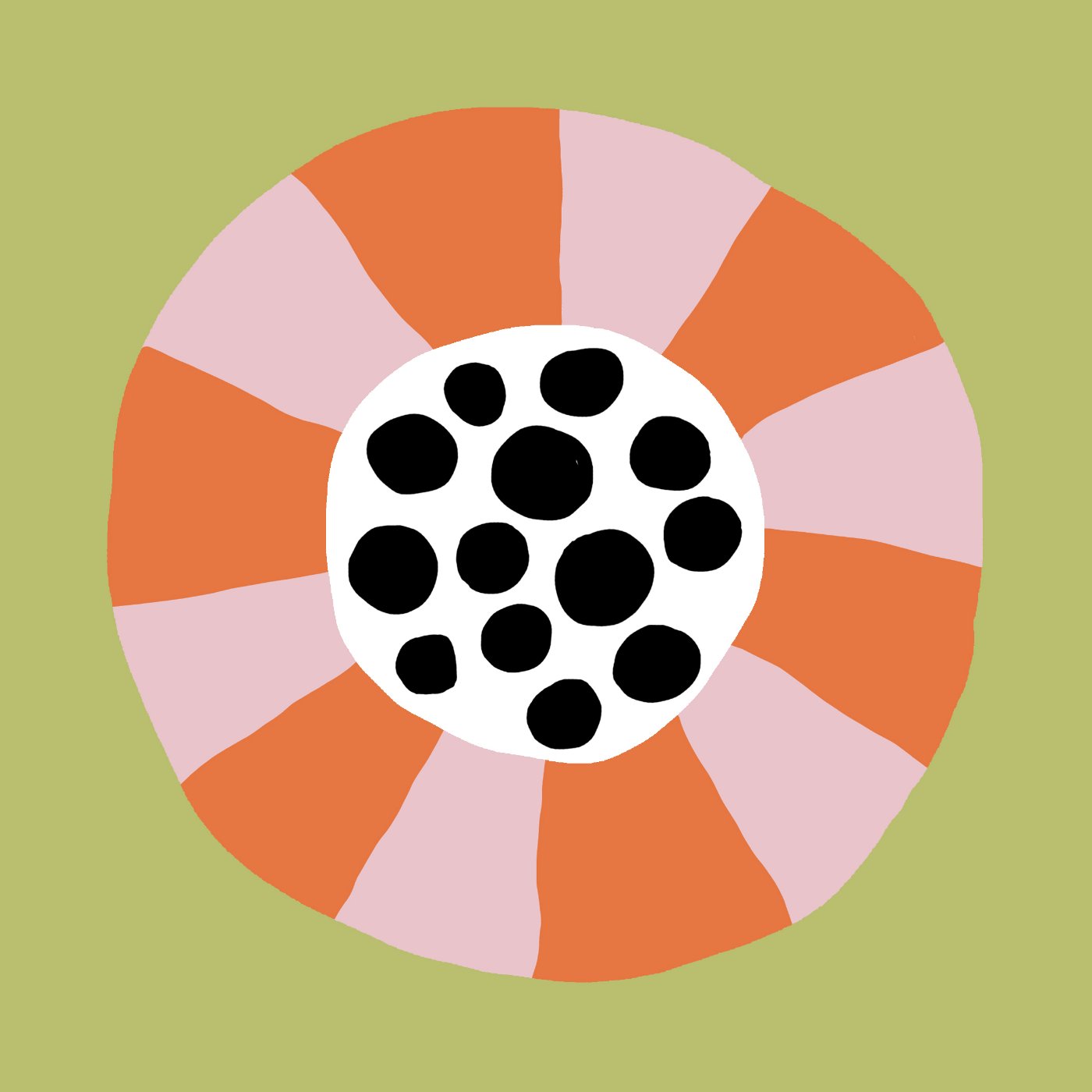 Fleur de pavot par Marielle Debethune — motif de carreau de ciment