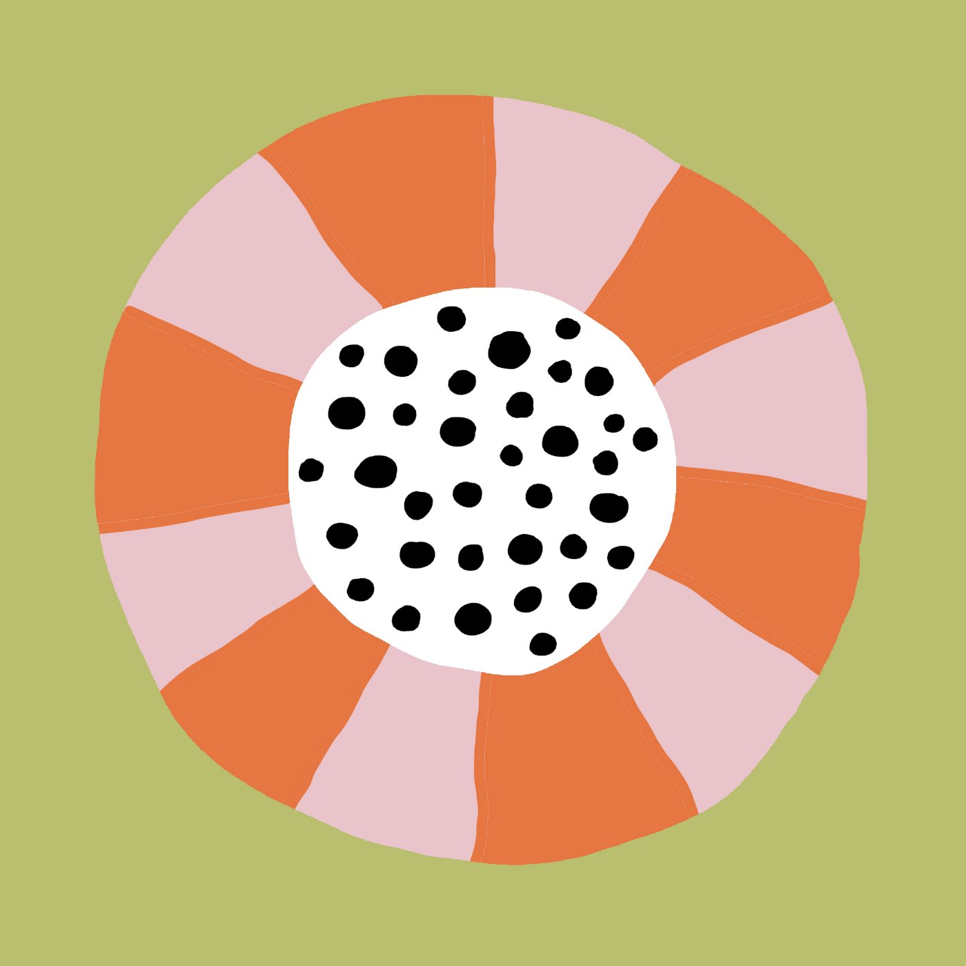 Fleur de pavot par Marielle Debethune — motif de carreau de ciment
